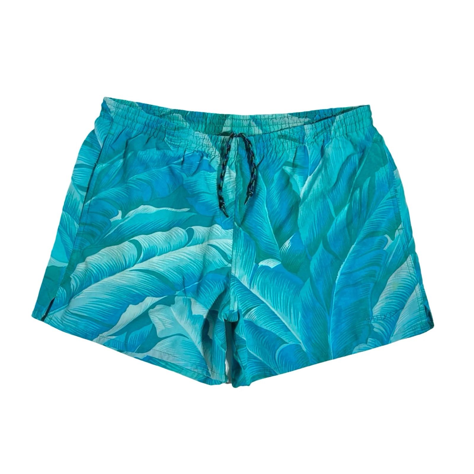 Speedo 1990’s Speedo Made in USA Leafy Print 4” Swim Trunks (Large) Size US 36 / EU 52 - 1 Thumbnail
