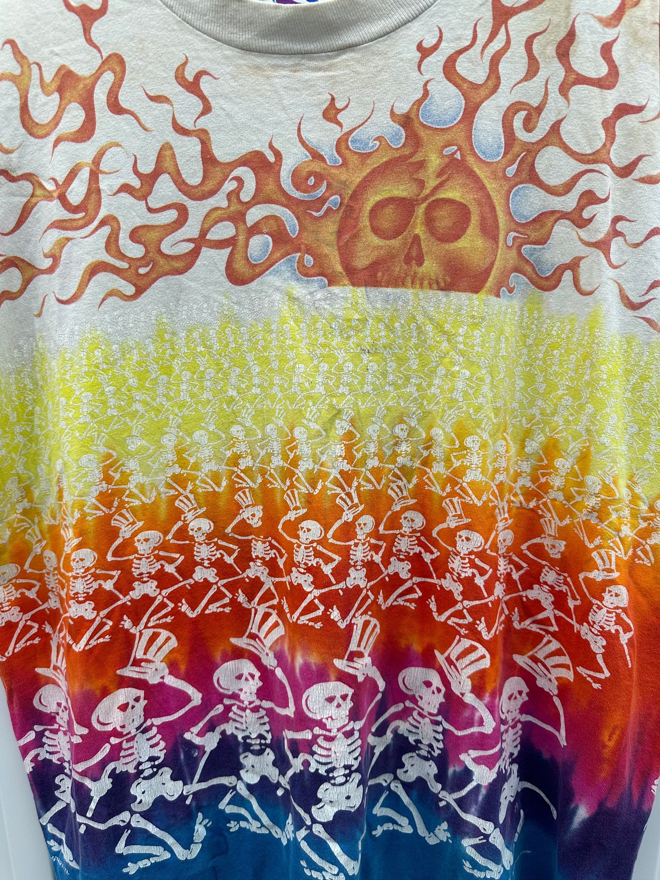 Grateful Dead × Liquid Blue × Vintage RARE Grateful Dead 1992 Dancing Skulls Tshirt XL Size US XL / EU 56 / 4 - 3 Thumbnail