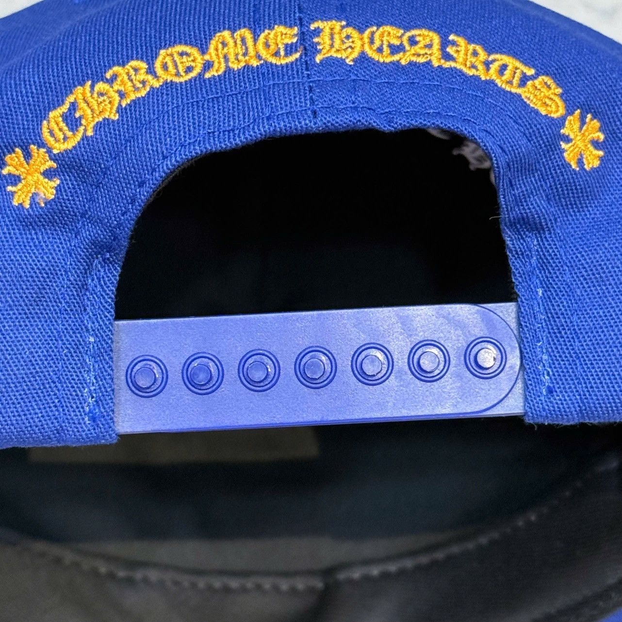 Chrome Hearts Chrome Hearts CH Leather Patch Baseball Cap Blue Orange Size ONE SIZE - 6 Thumbnail
