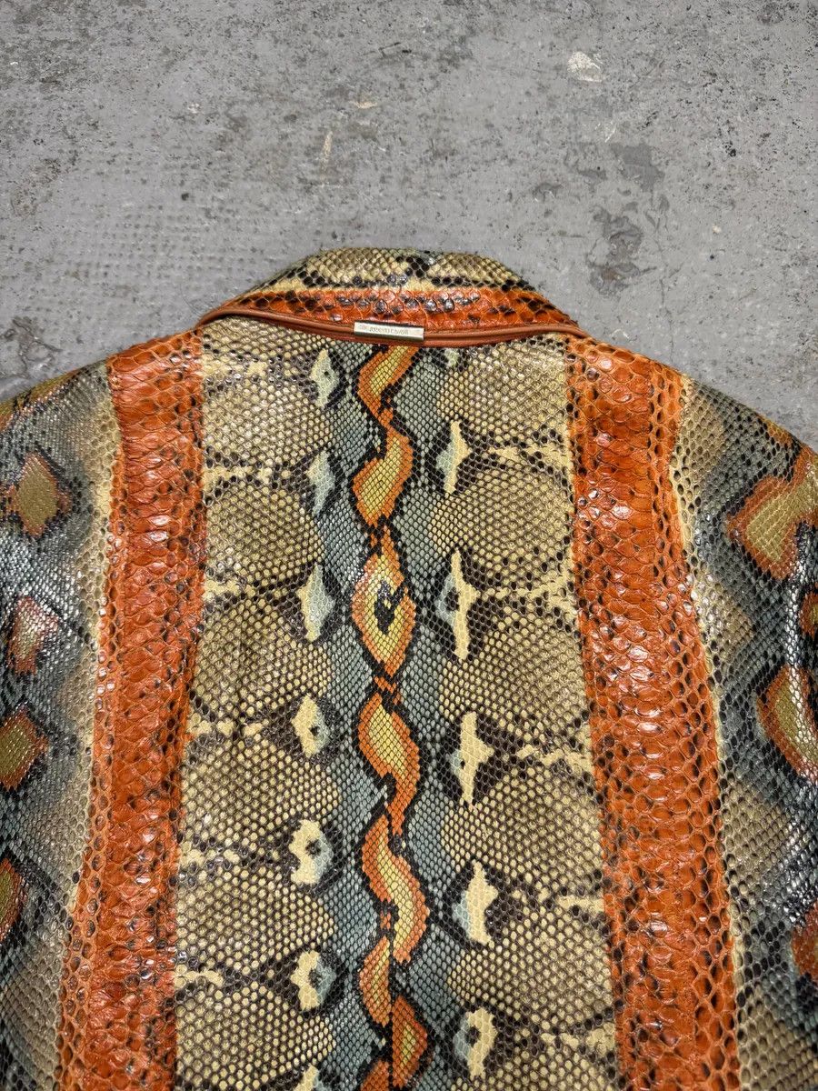 Roberto Cavalli SS2001 Roberto Cavalli Grey & Orange Python Leather Jacket Size US S / EU 44-46 / 1 - 11 Thumbnail