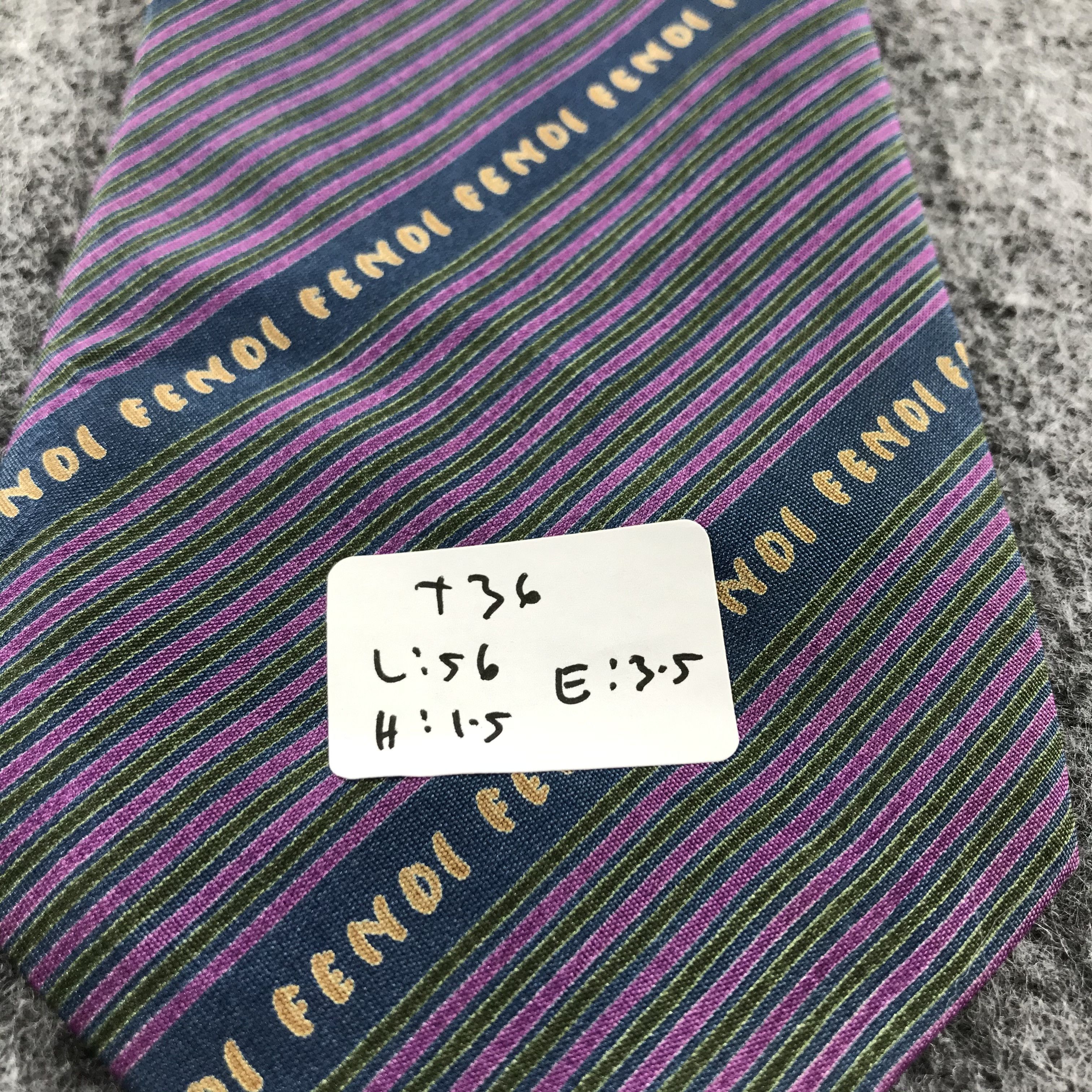 Fendi Vintage Fendi Roma Silk Neck Ties T36 Size ONE SIZE - 9 Thumbnail