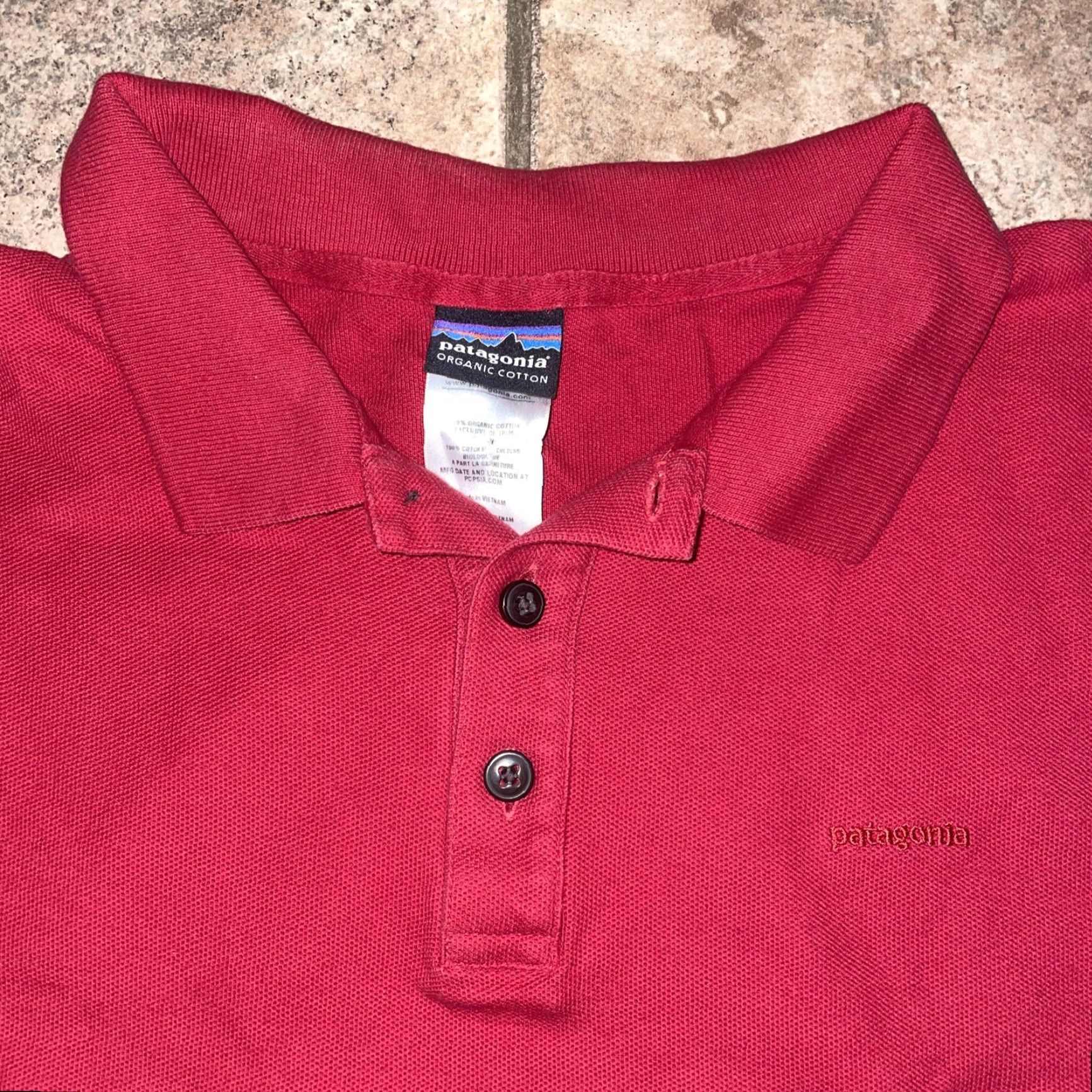 Patagonia Patagonia Red Organic Cotton Polo Shirt Mens M Size US M / EU 48-50 / 2 - 2 Thumbnail