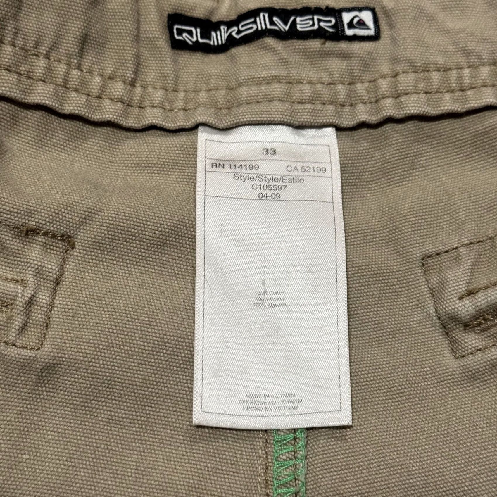 Quiksilver VTG Quiksilver Pants Mens 32x31 Baggy Cargo Skater Surfer Y2K 90s Pipes Grunge Pants Size US 32 / EU 48 - 4 Thumbnail