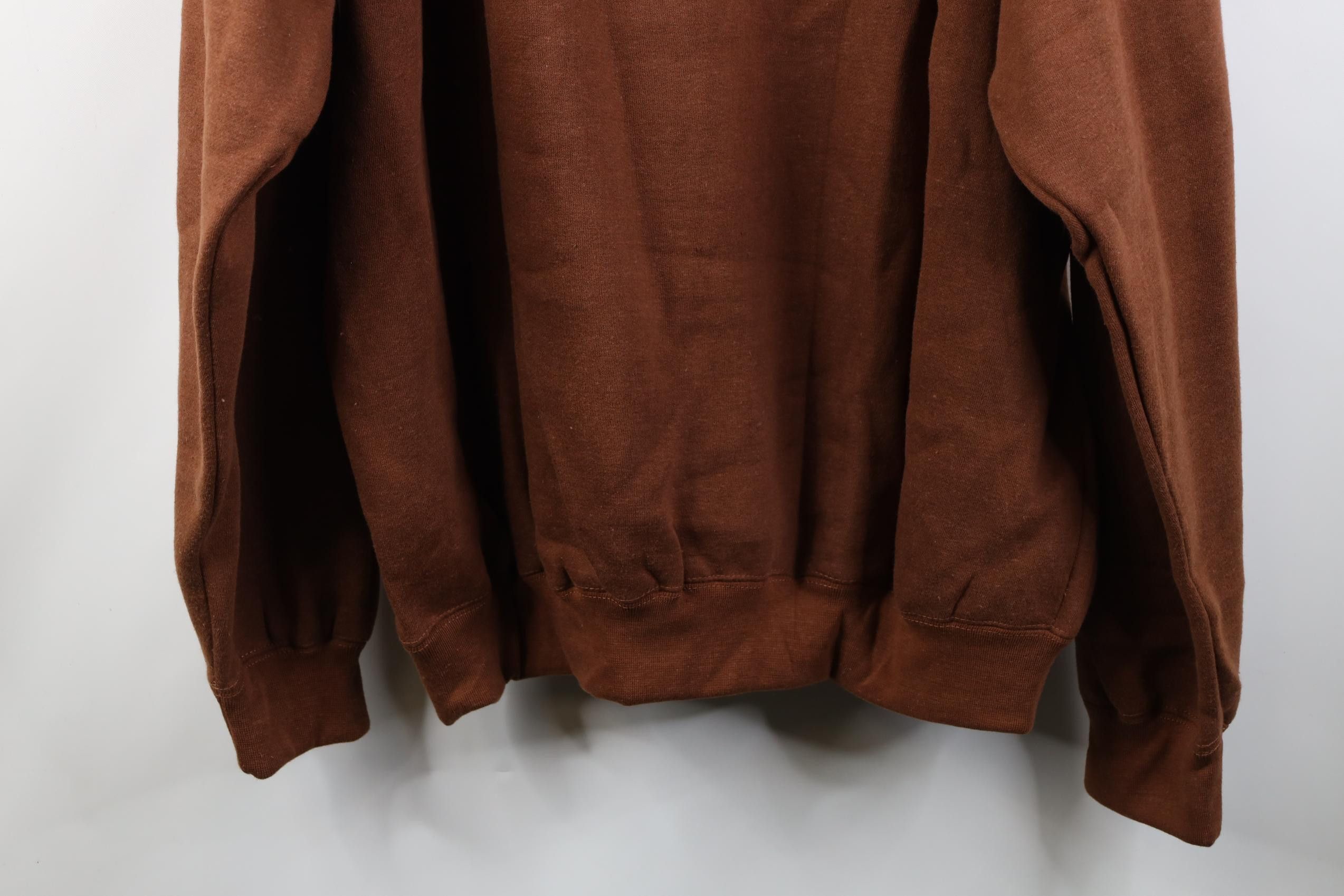 Vintage Deadstock Vintage 90s Streetwear Heavyweight Hoodie Brown Size US XXL / EU 58 / 5 - 12 Thumbnail