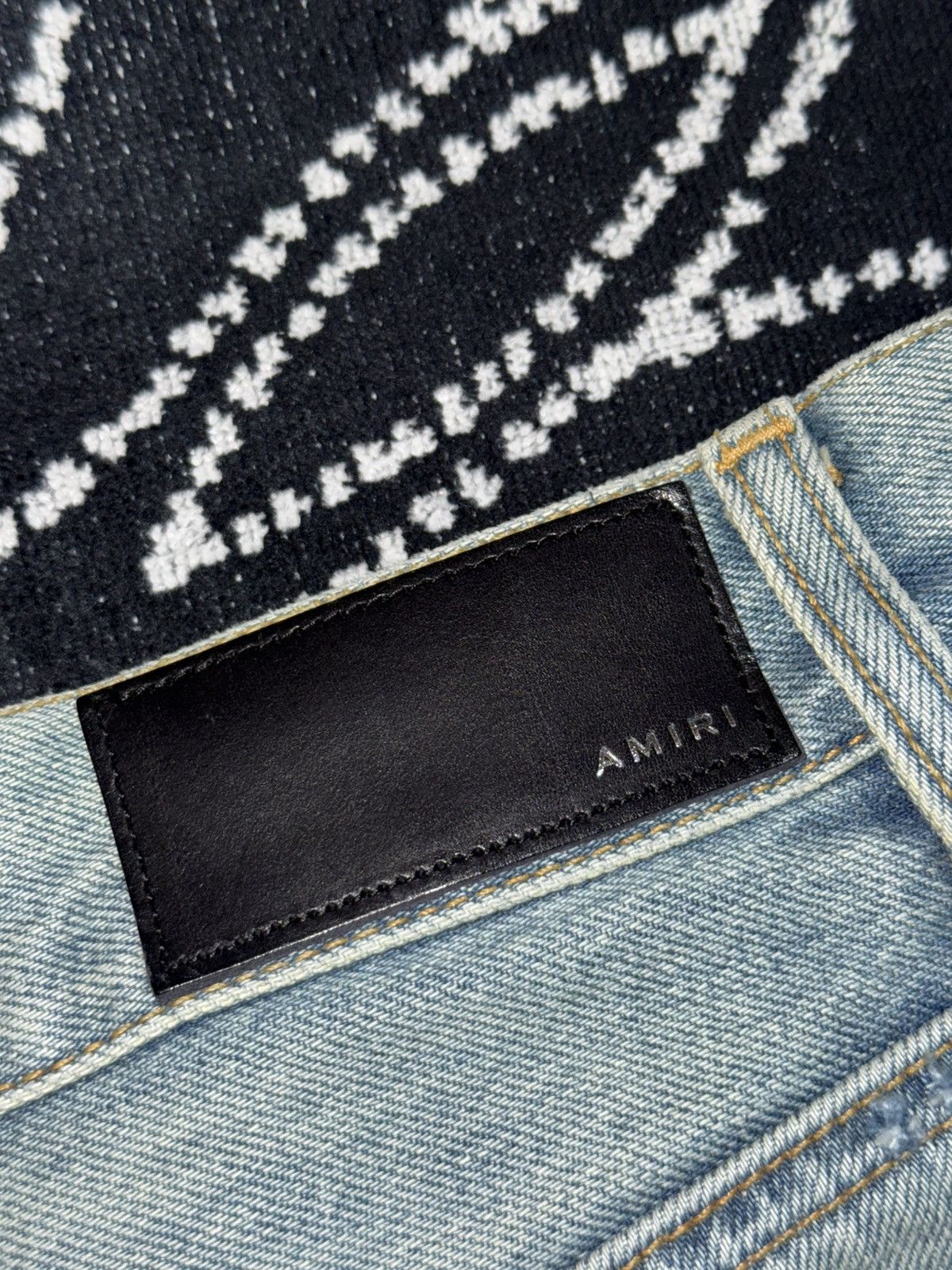 Amiri AMIRI ETERNAL HAPPINESS DENIM DISTRESSED SHORTS Size US 33 - 16 Thumbnail