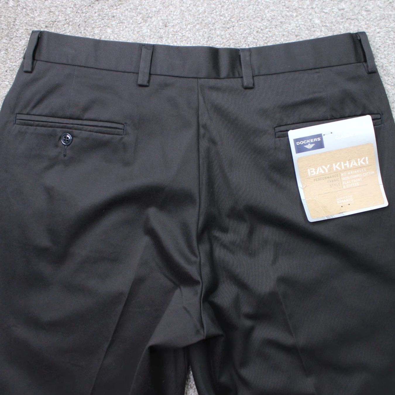 Dockers Dockers Pants Mens 34x32 Brown Flat Front Chino NWT Vintage No Wrinkles Cuffed Stretch Pockets Logo Dockers Signature Khaki Size US 34 / EU 50 - 2 Thumbnail