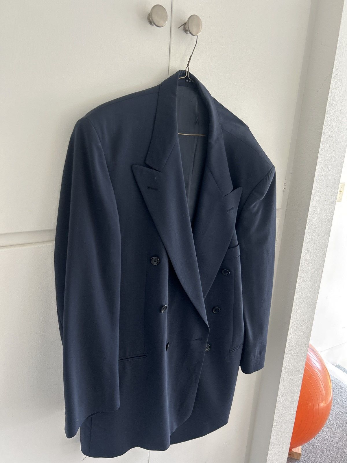 Hugo Boss Hugo Boss 44R Zeus Akropolis Double Breasted Sport Coat Blue Size 44R - 2 Thumbnail