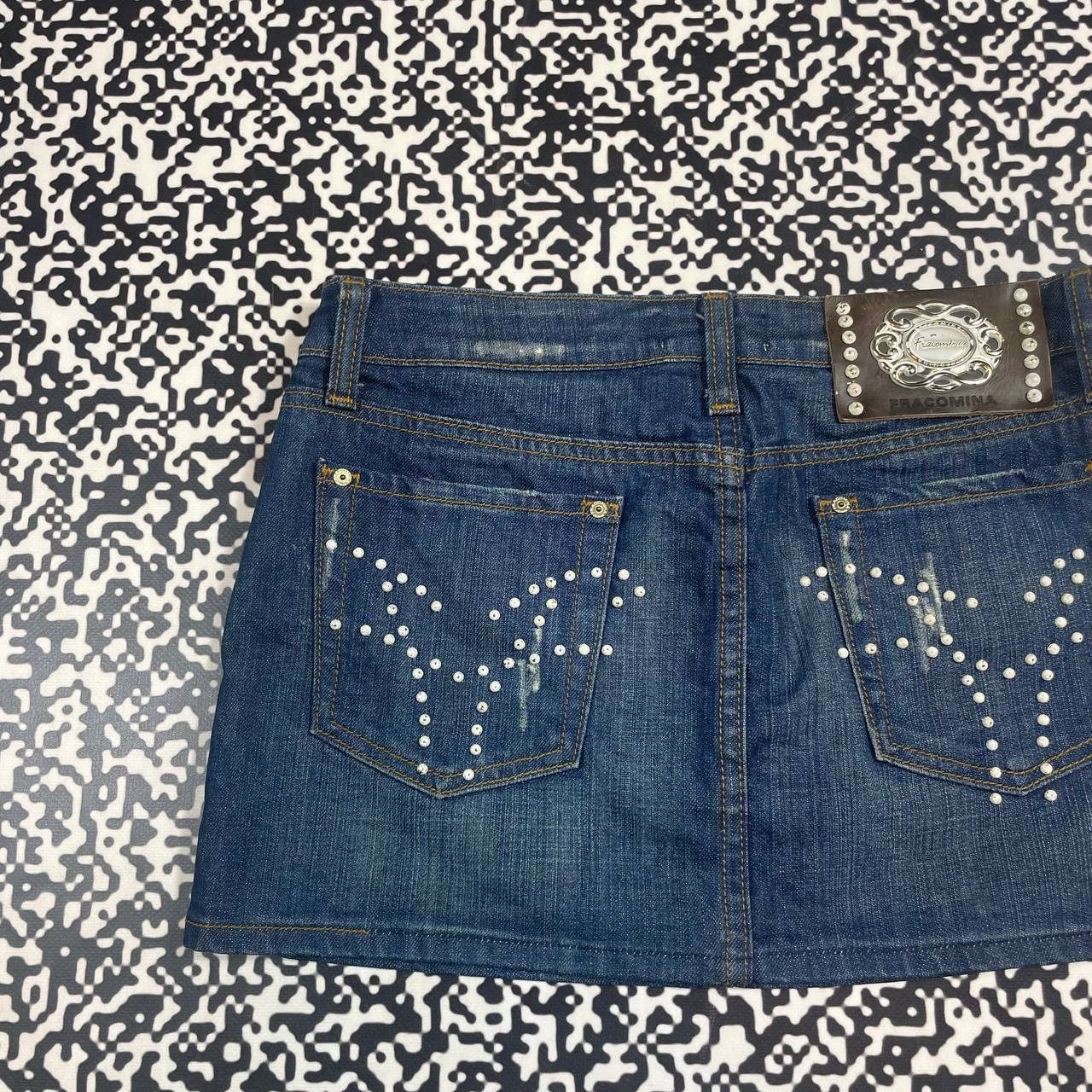 Vintage Vintage Y2K Japanese Style Denim Mini Skirt 90s Style Size 29" - 7 Thumbnail