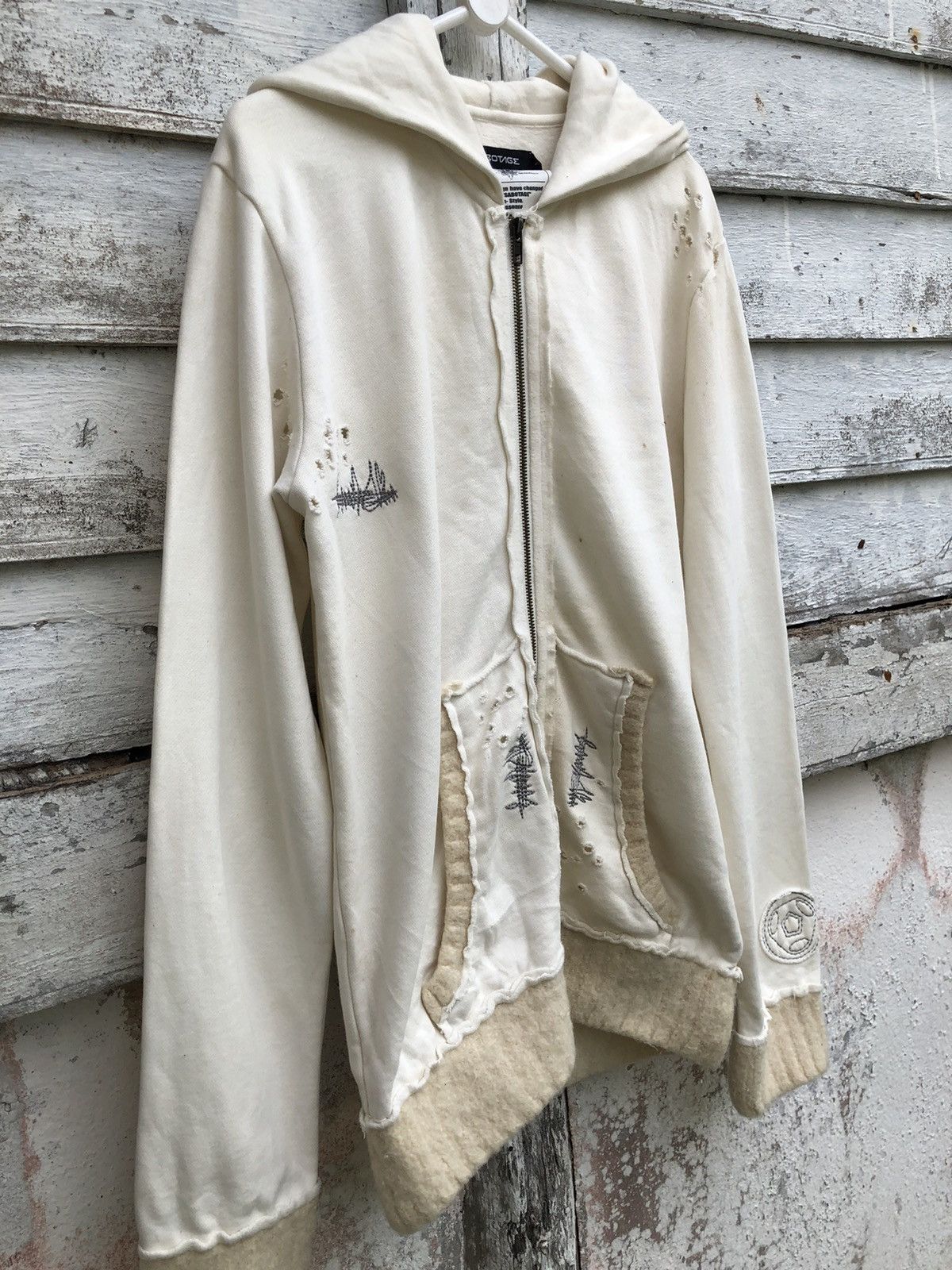 Hysteric Glamour × If Six Was Nine × Japanese Brand SABOTAGE TRASH DISTRESSED HOODIE LIKE N(NINE) Size US M / EU 48-50 / 2 - 3 Thumbnail