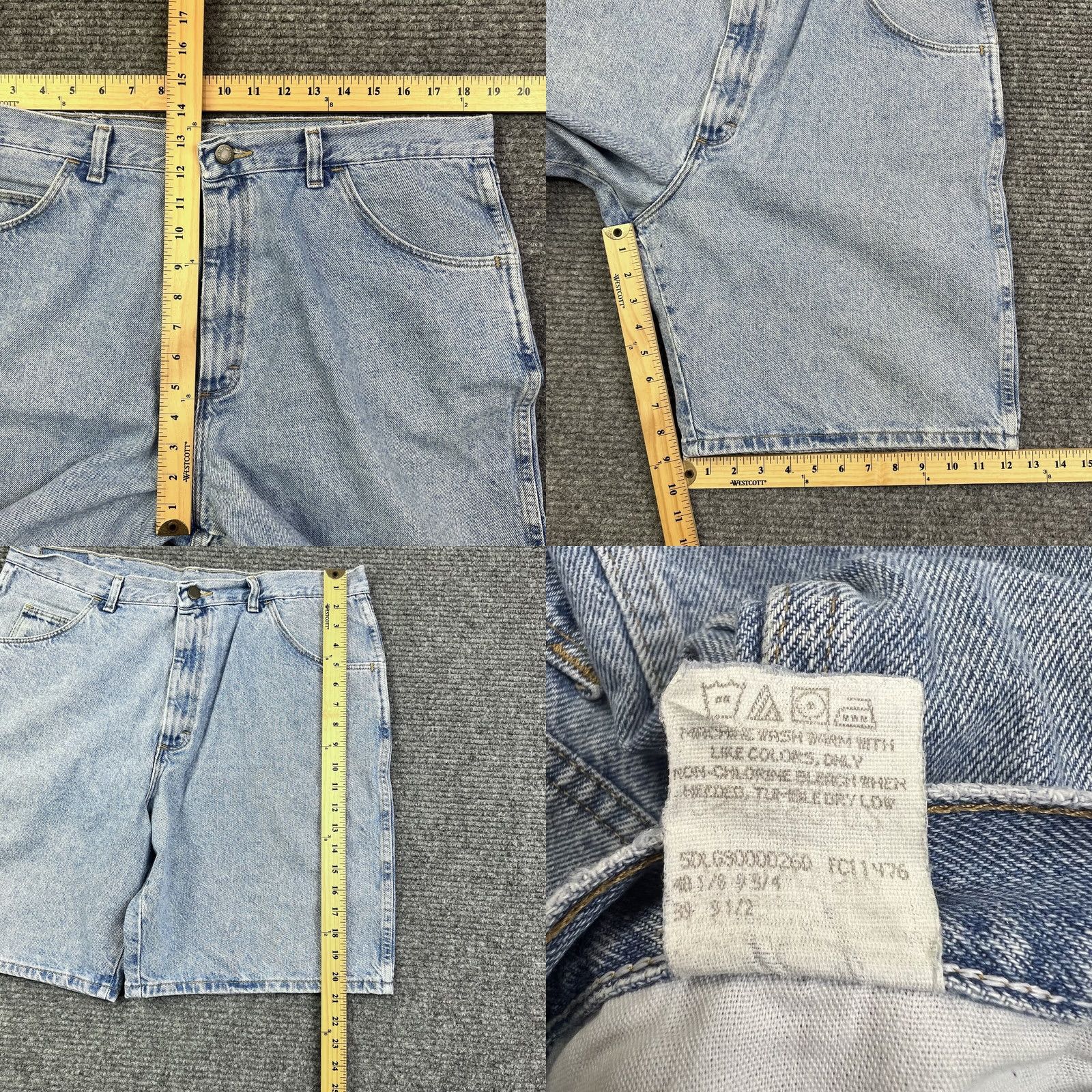 Wrangler VINTAGE Wrangler Denim Jean Shorts Womens 38” Waist High Rise Cotton Mom Jeans Blue 80s 90s Retro Workwear Womens Size 26" / US 2 / IT 38 - 8 Thumbnail