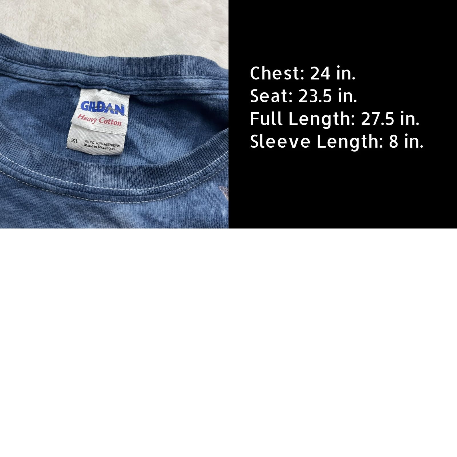 Gildan Y2K The Mountain Bald Eagle American Flag Shirt Mens XL Blue Tie Dye Size US XL / EU 56 / 4 - 10 Thumbnail