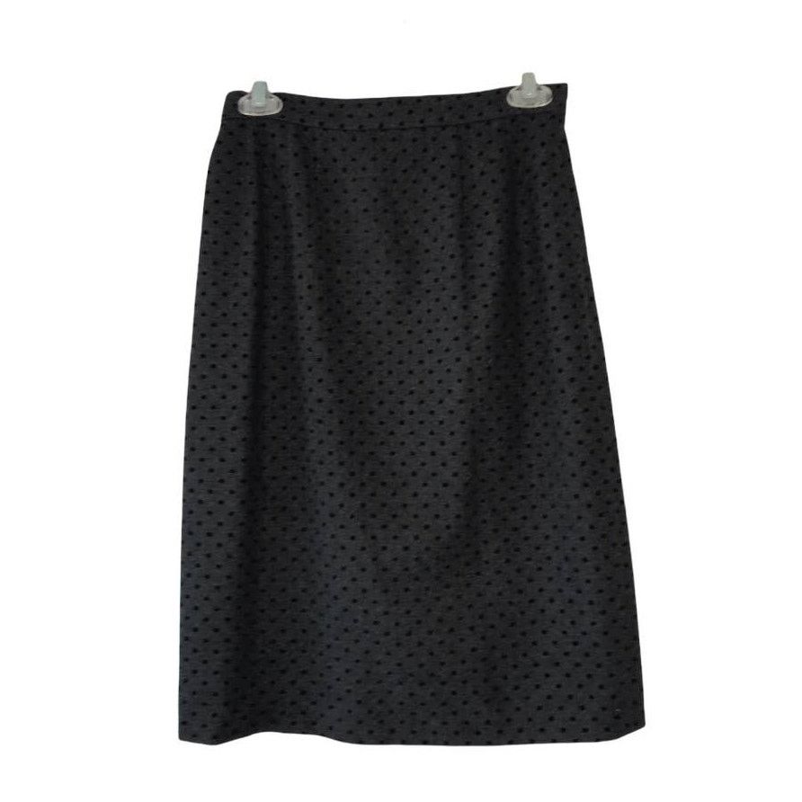 Vintage Vintage Rickie Freeman for Teri Jon velvet polka dot skirt Size 27" / US 4 / IT 40 - 2 Thumbnail