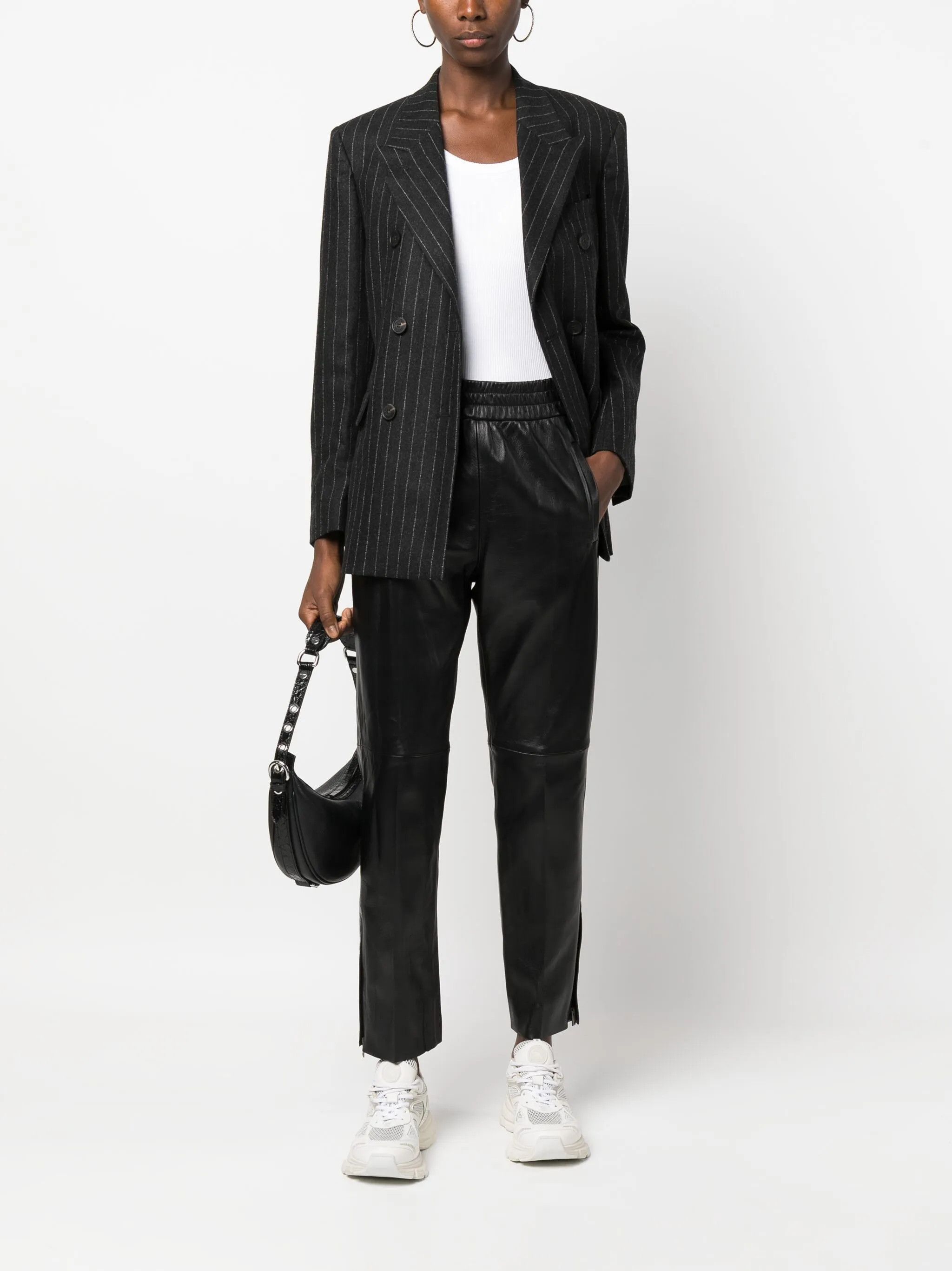 Golden Goose o1y0725 Leather Sweatpant in Black Size 30" / US 8 / IT 44 - 5 Thumbnail