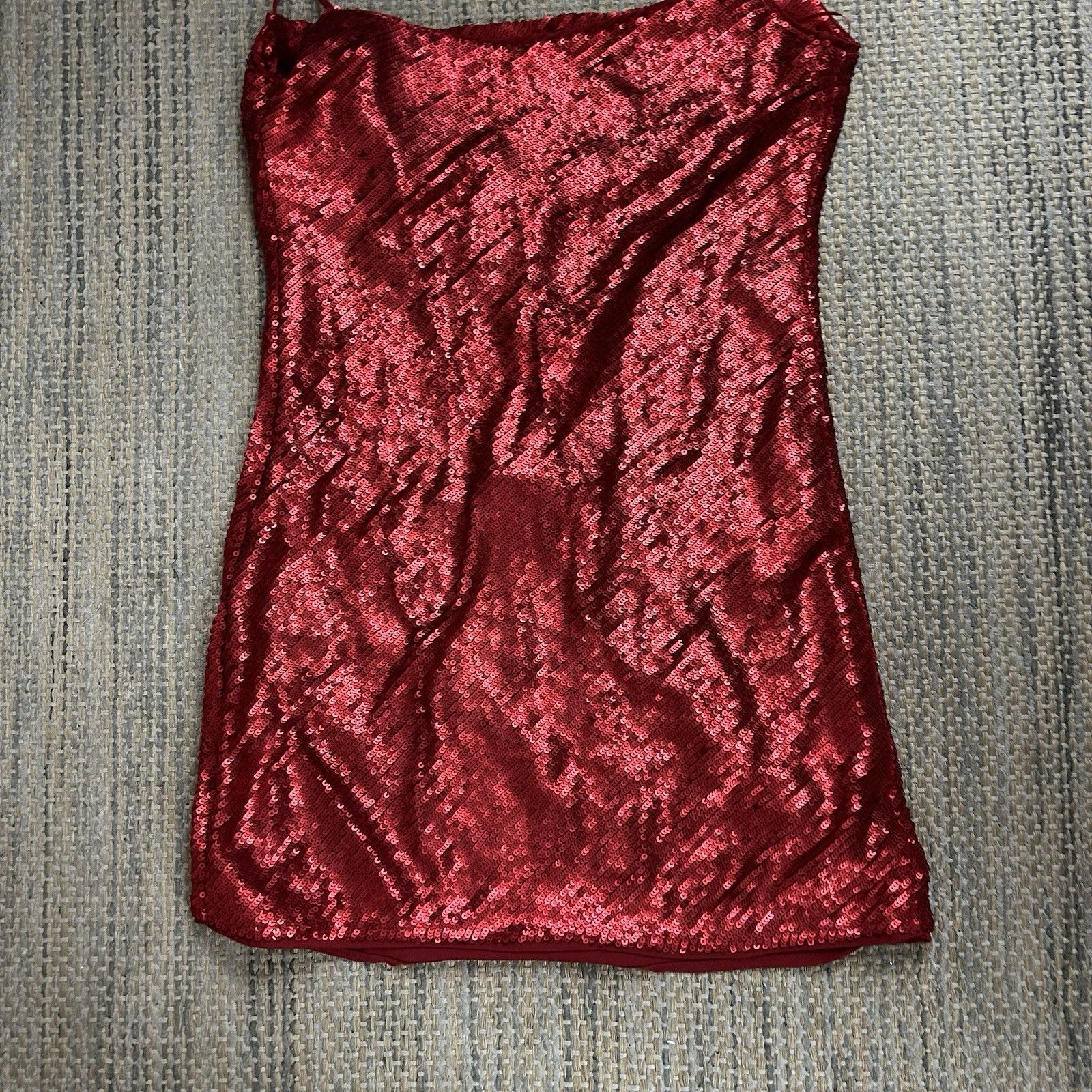 Zara Zara Womens Maroon Red Sequins Sequin Sleeveless Mini Party Size XS / US 0-2 / IT 36-38 - 5 Thumbnail