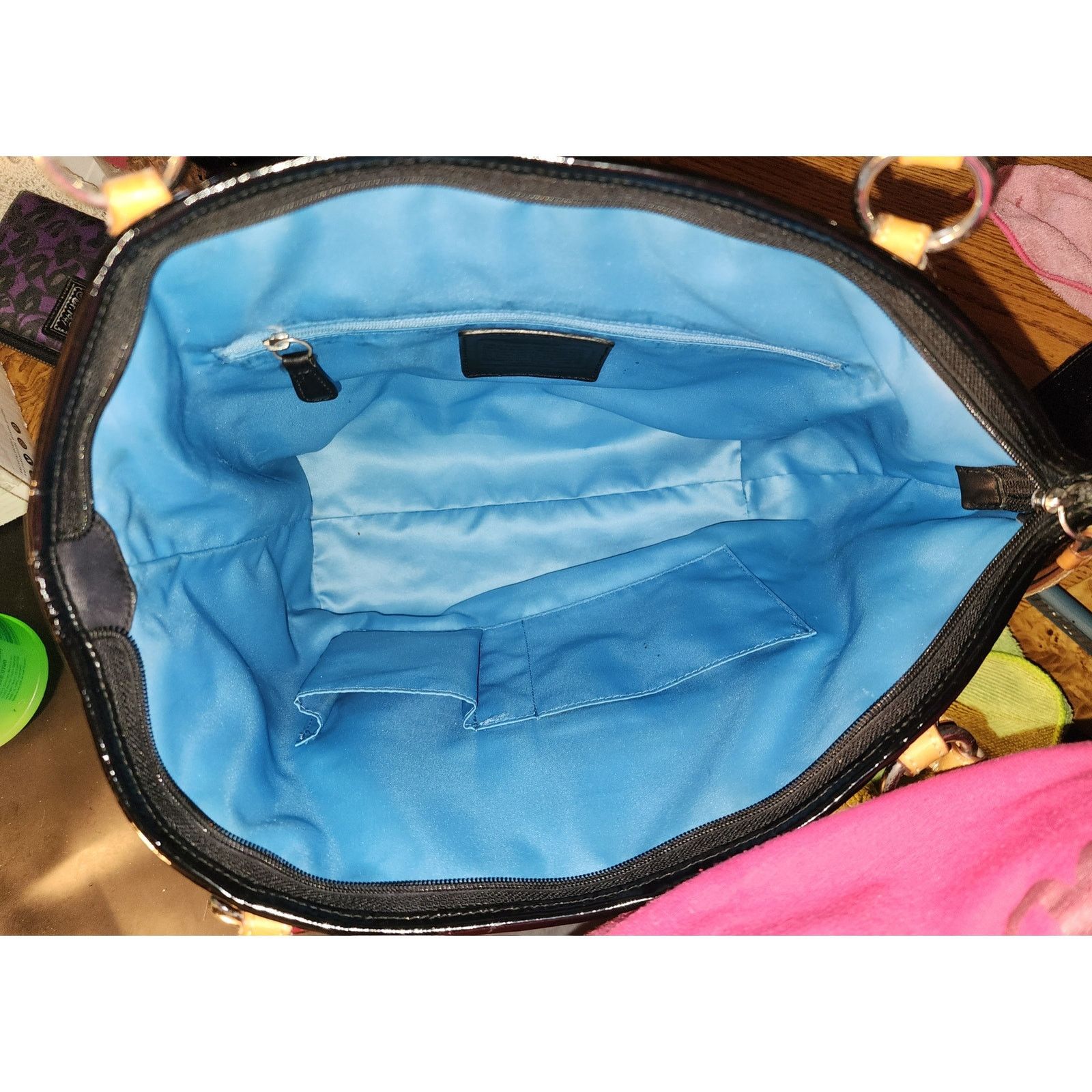 Coach Coach Peyton black patent leather bag with matching wallet. Size ONE SIZE - 5 Thumbnail