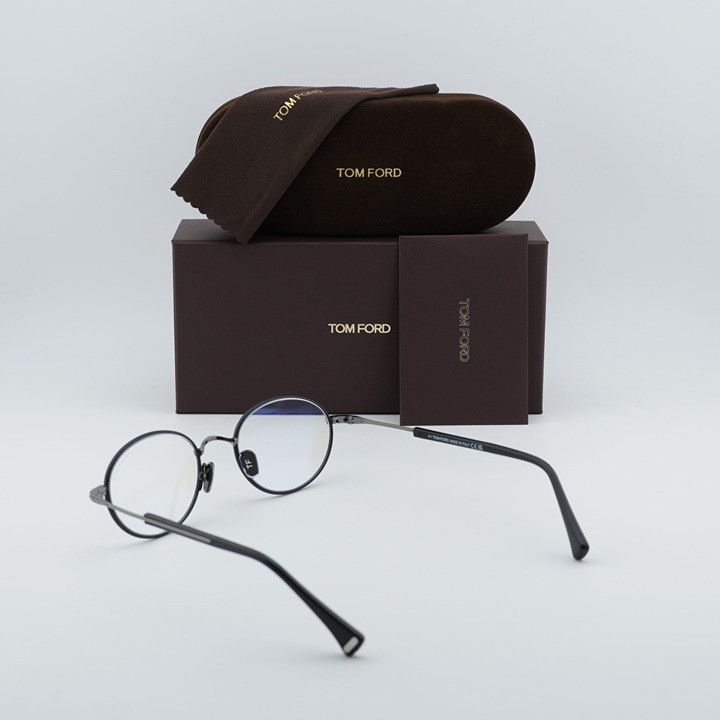 Tom Ford Tom Ford FT5973-B 020 Eyeglasses Grey 49mm Oval Frame Size ONE SIZE - 11 Thumbnail