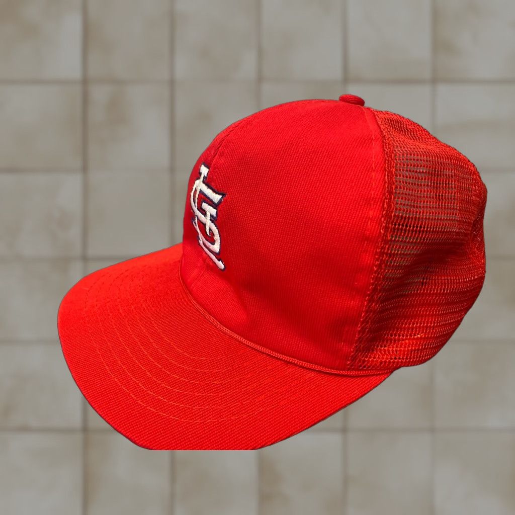 Twins VINTAGE 1980s STL Cardinals MLB Trucker Hat Cap BY Twins Red Adjustable Men’s Cap Size ONE SIZE - 1 Thumbnail