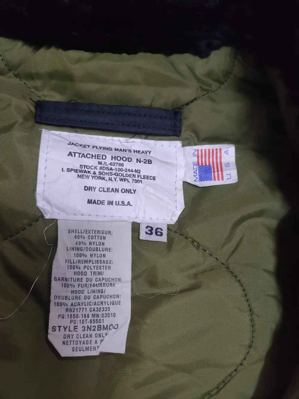 Vintage Vintage MA-1 bomber furr flying jacket Size US S / EU 44-46 / 1 - 3 Thumbnail
