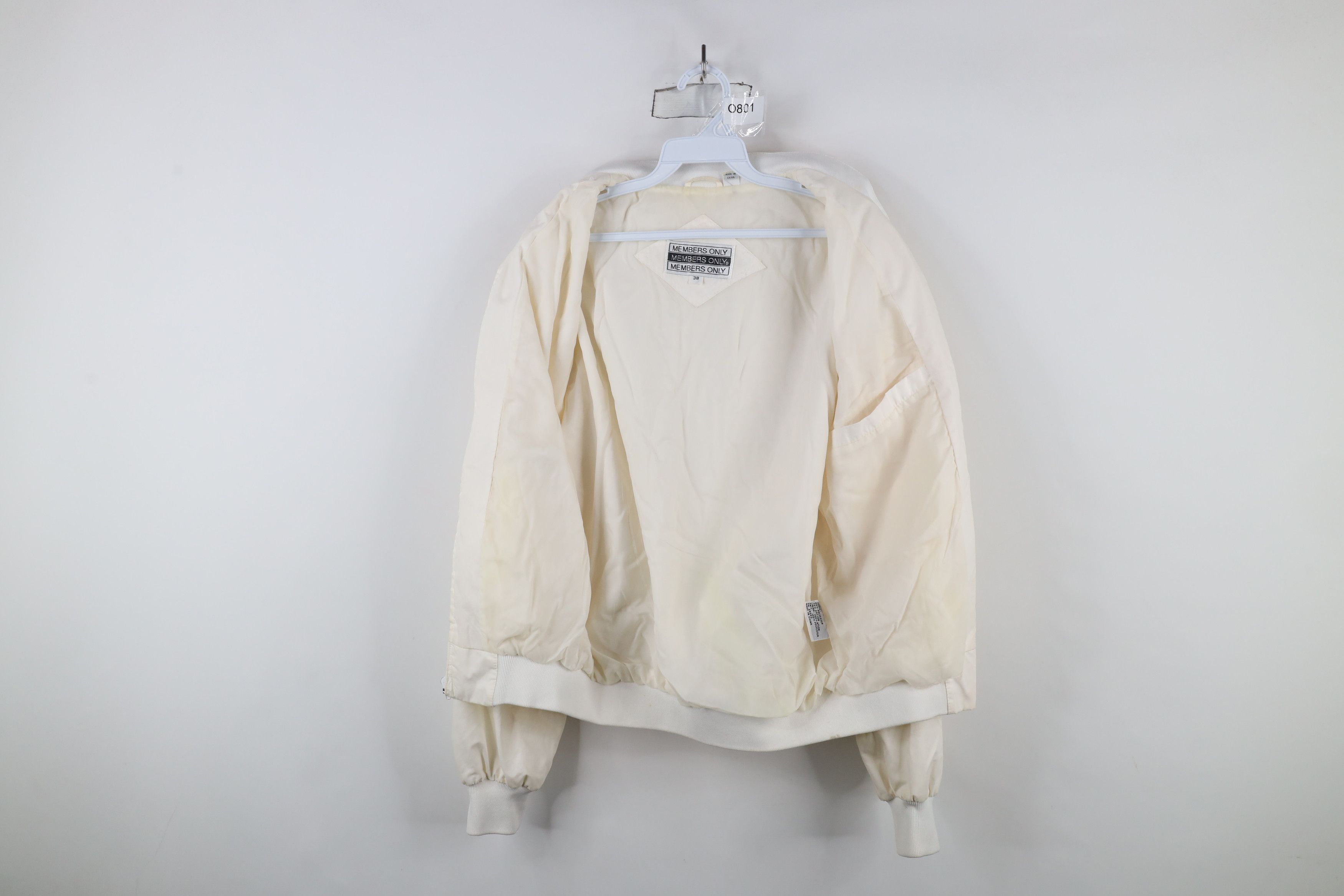 Members Only × Vintage Vintage 90s Members Only Cafe Racer Bomber Jacket White Size US L / EU 52-54 / 3 - 16 Thumbnail