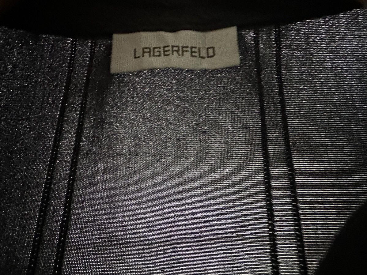 Karl Lagerfeld 🔥Vintage Lagerfeld Over Shirt Striped Snap Button See-thru Size US XL / EU 56 / 4 - 7 Thumbnail