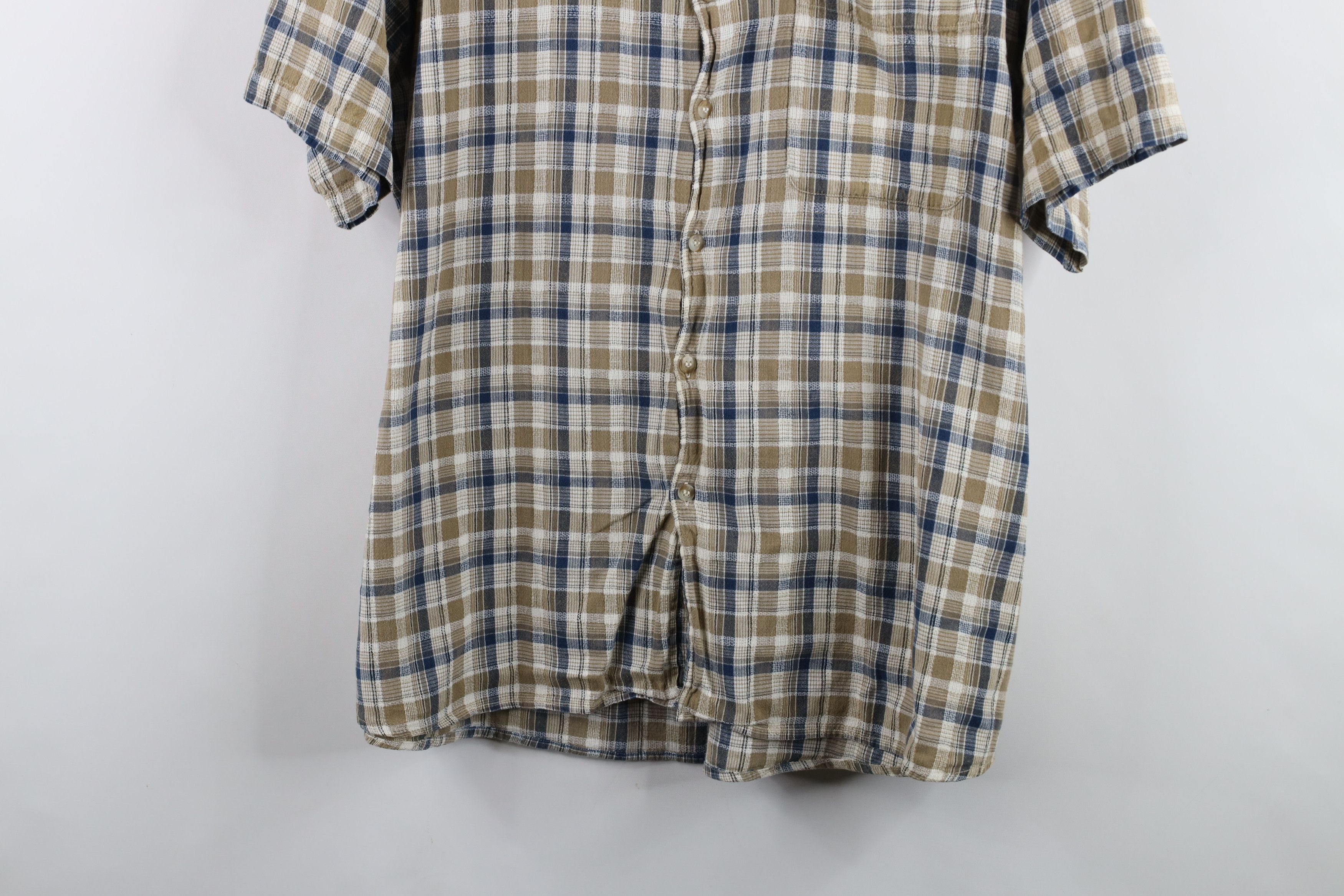 Vintage Vintage 90s Streetwear Cotton Weave Knit Button Down Shirt Size US XL / EU 56 / 4 - 3 Thumbnail