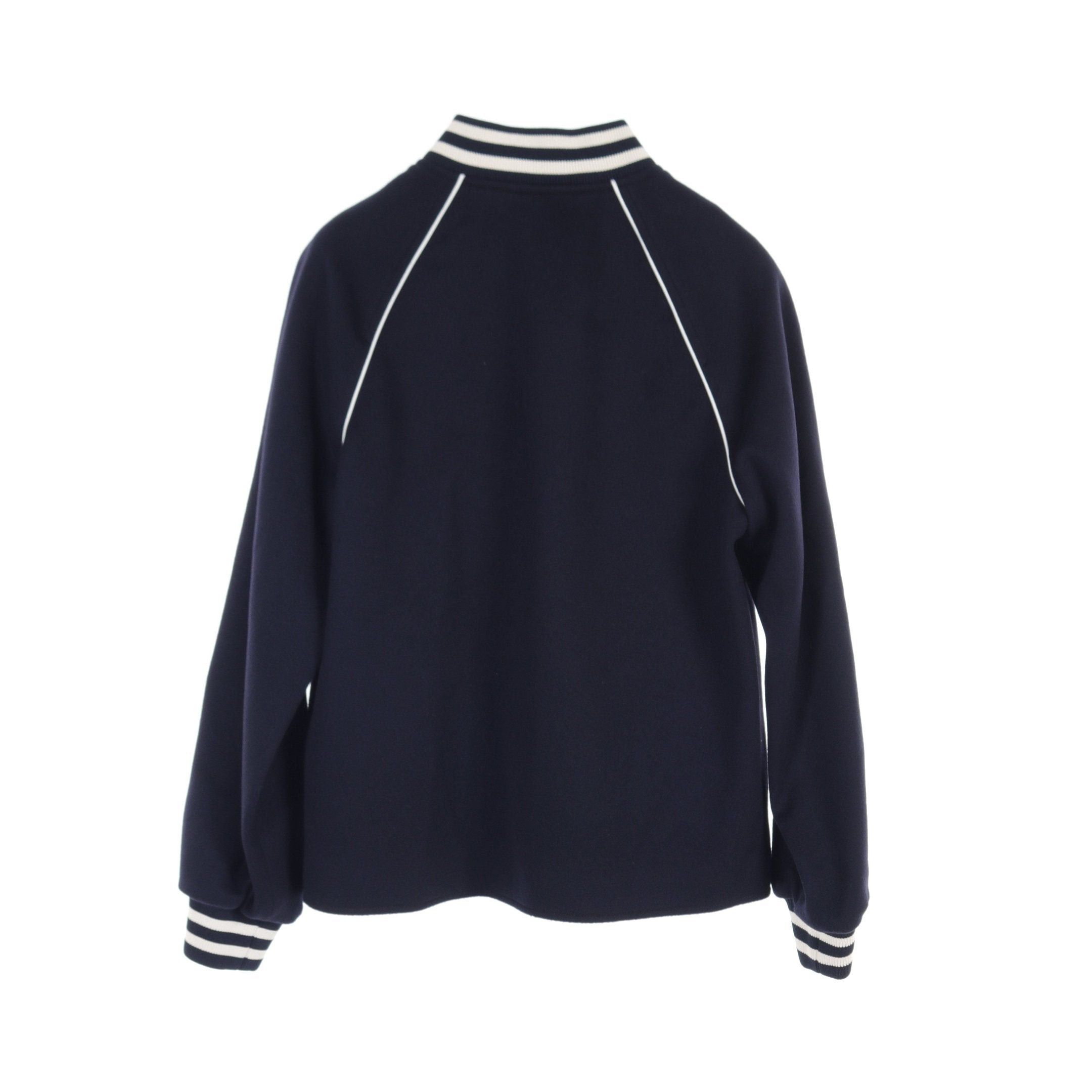 Celine Celine Triomphe Teddy Jacket Blouson Wool Navy White Size ONE SIZE - 1 Thumbnail