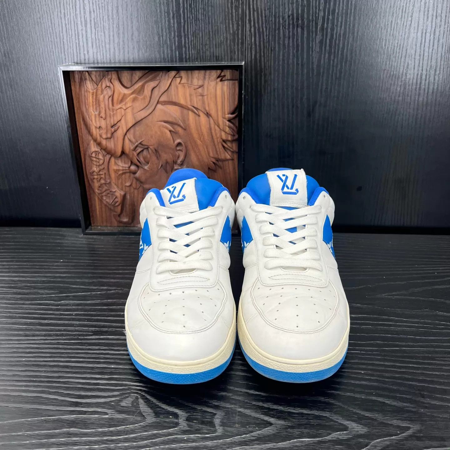 Louis Vuitton LV Rivoli White & Blue Sneaker US 6.5 / EU 40.5 New Size US 7.5 / EU 40-41 - 4 Thumbnail