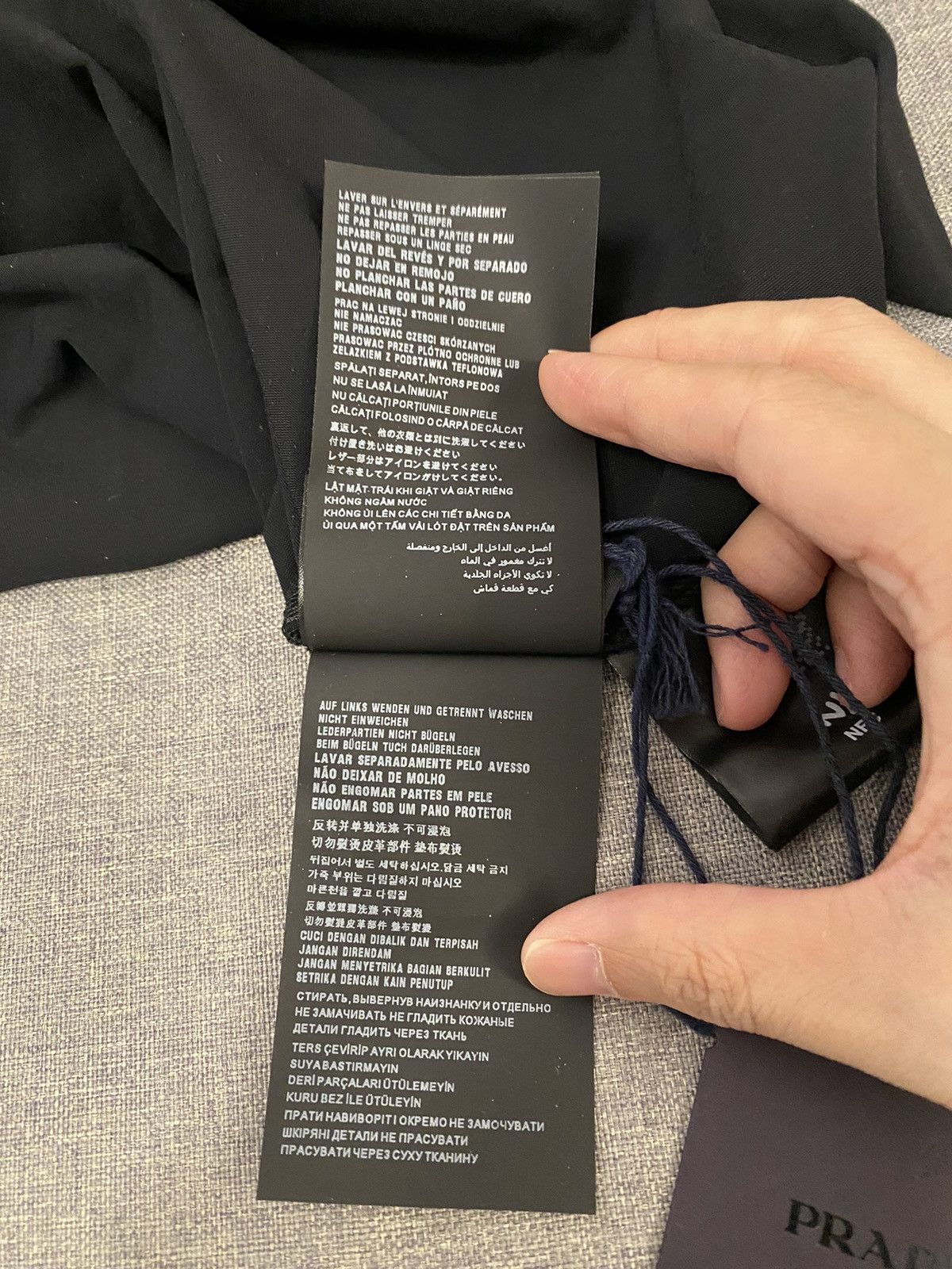 Prada Prada black technical nylon logo turtleneck jersey L Size US L / EU 52-54 / 3 - 10 Thumbnail