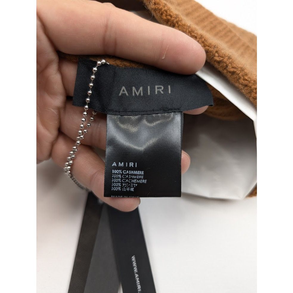 Amiri o1rshd1 Size: OS / "MA" Beanie / Hat in Tan Size ONE SIZE - 8 Thumbnail