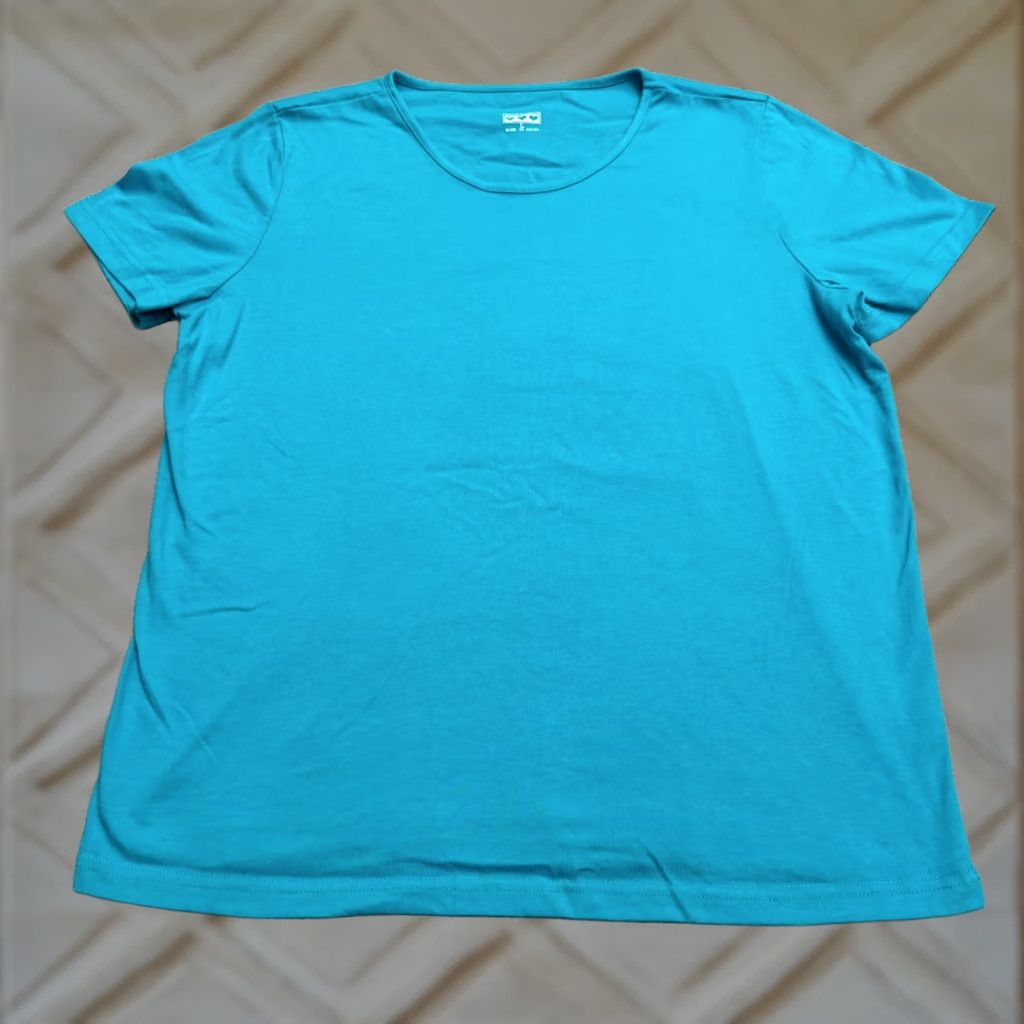 Vintage American Sweetheart T-Shirt Womens Large Turquoise Blue Crew Neck Top Casual Shirt Size L / US 10 / IT 46 - 1 Thumbnail
