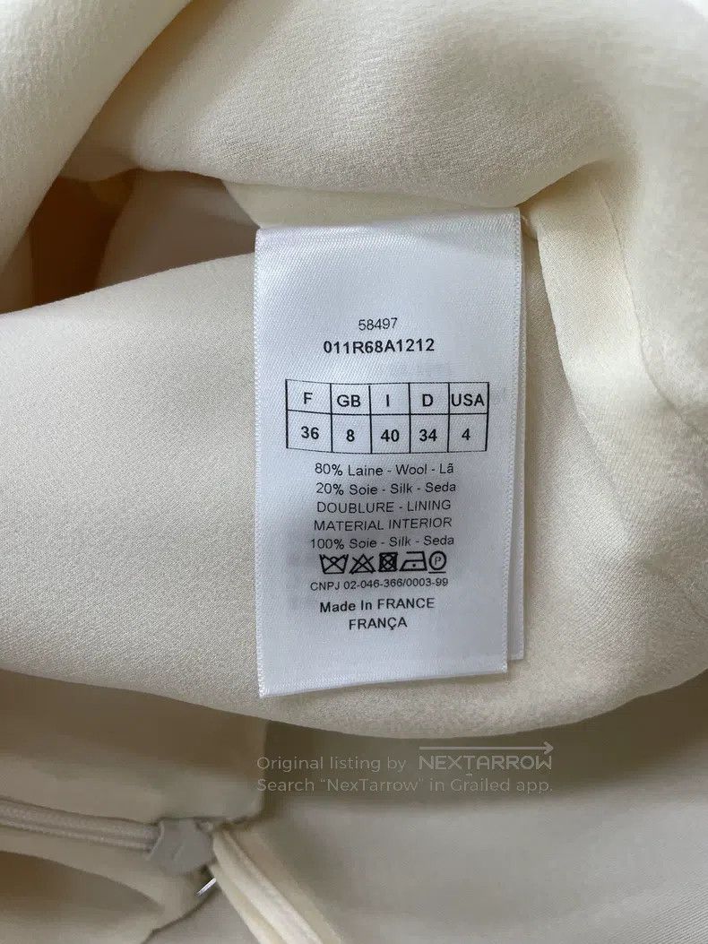 Dior Dior White silk wool dress sleeveless dress Size XS / US 0-2 / IT 36-38 - 5 Thumbnail