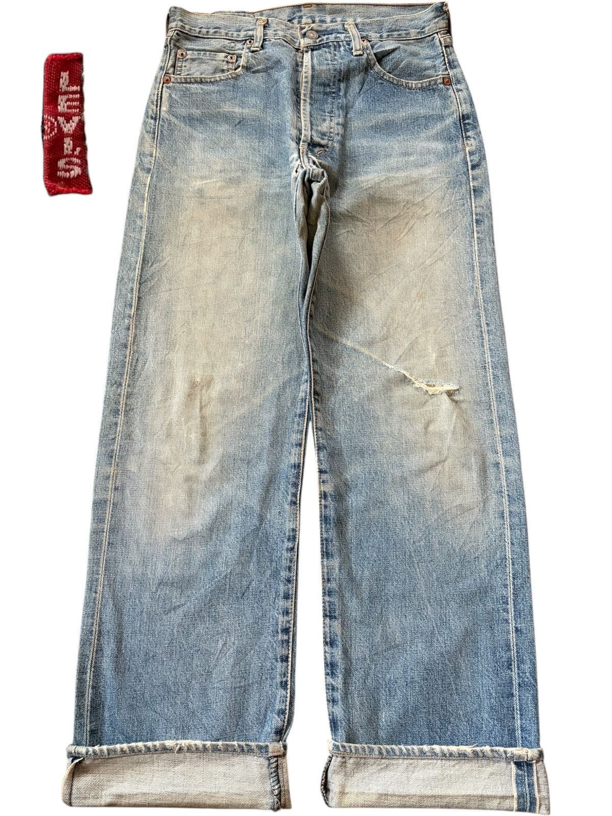 Levi's Vintage 90s Levis 503BXX Big E Selvedge Mud Wash Jeans Size US 31 - 1 Thumbnail