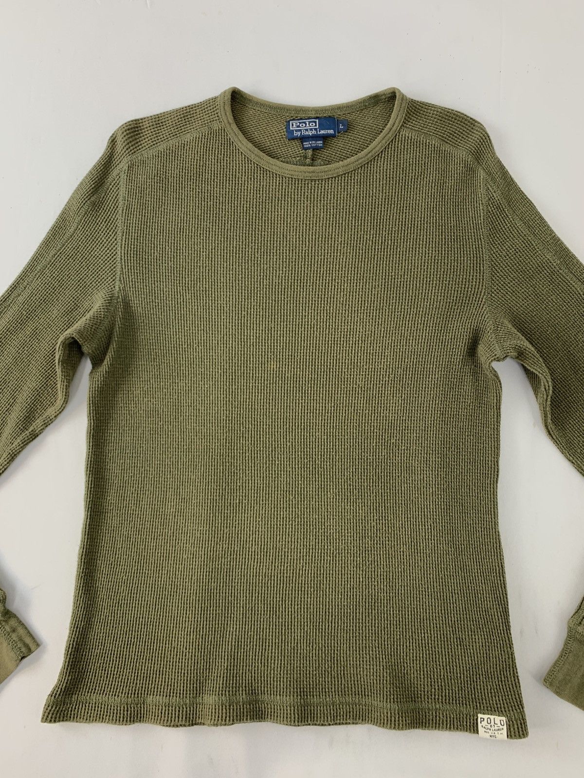 Polo Ralph Lauren Polo by Ralph Lauren Waffle Plain Longsleeve Tee Tshirt Size L / US 10 / IT 46 - 3 Thumbnail