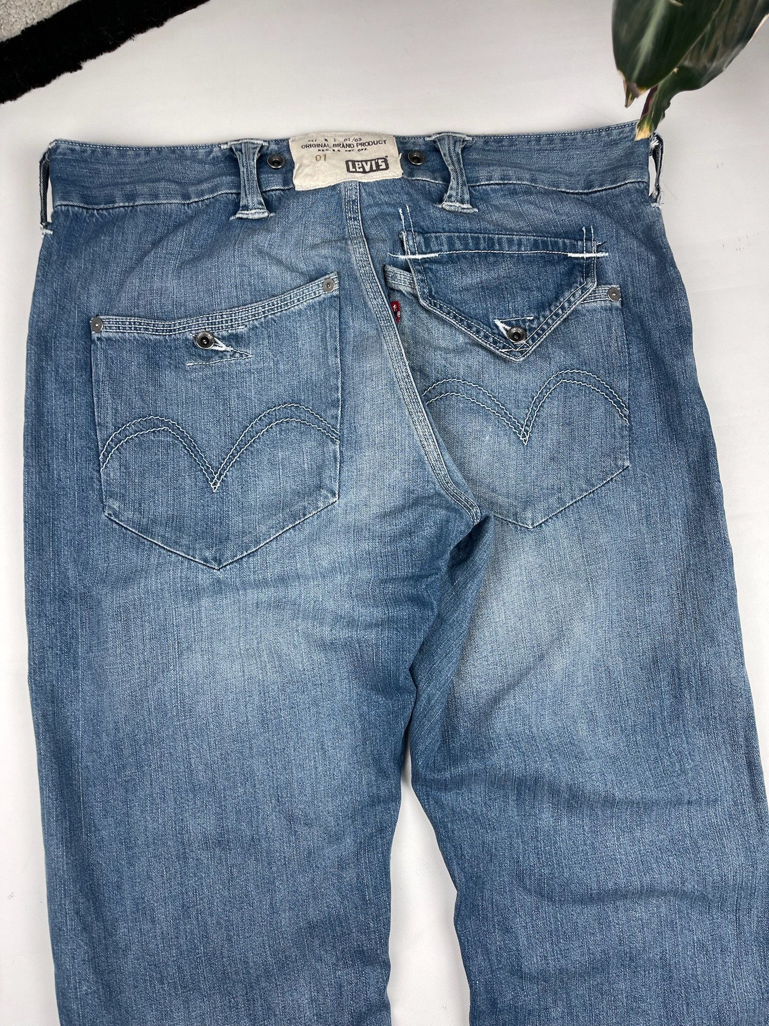 Levi's Vintage Levi’s engineer jeans denim actual size 36 Size US 36 / EU 52 - 6 Thumbnail