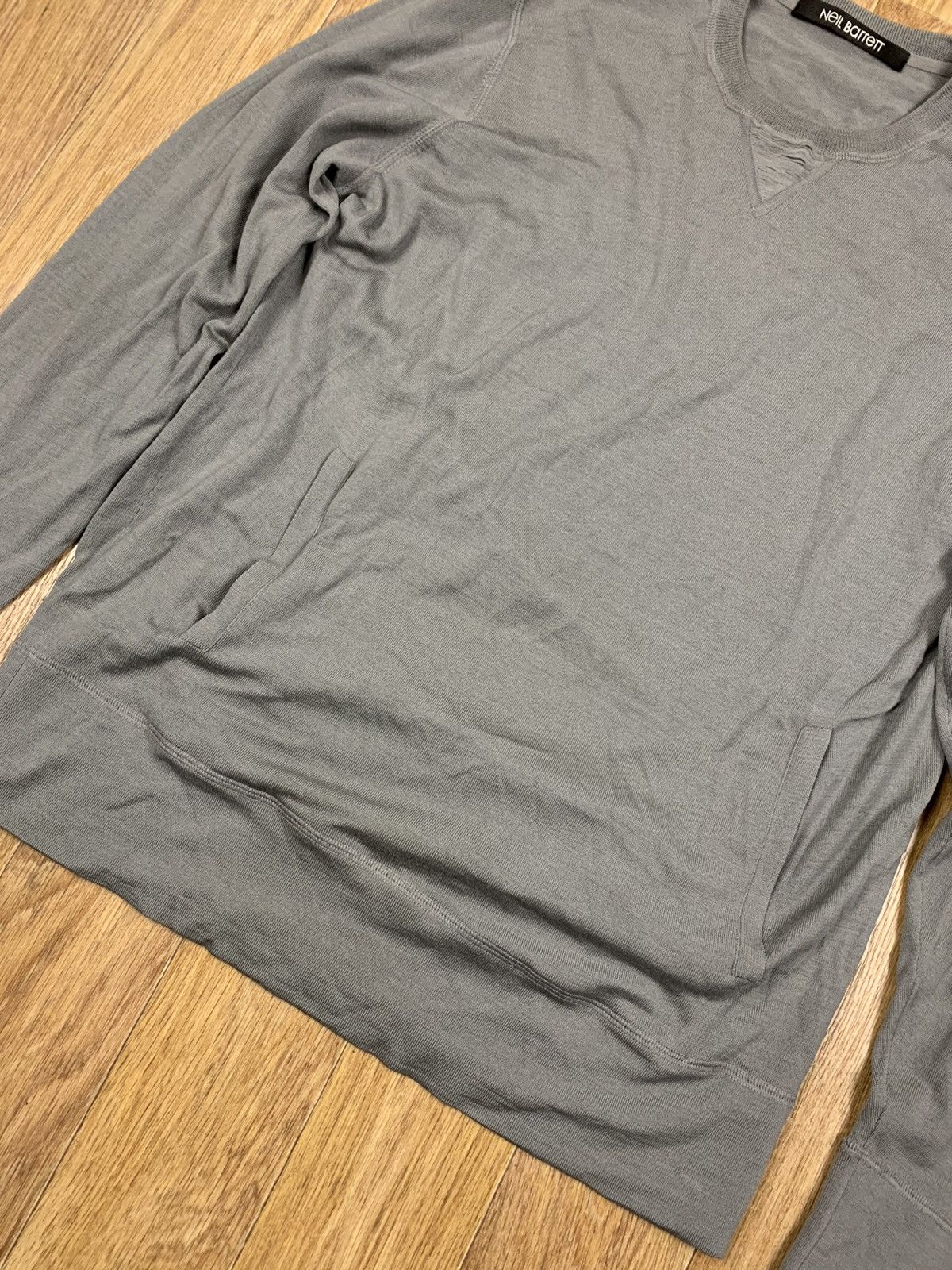 Neil Barrett Neil Barrett Grey 2 pocket Sweatshirt Size US L / EU 52-54 / 3 - 3 Thumbnail