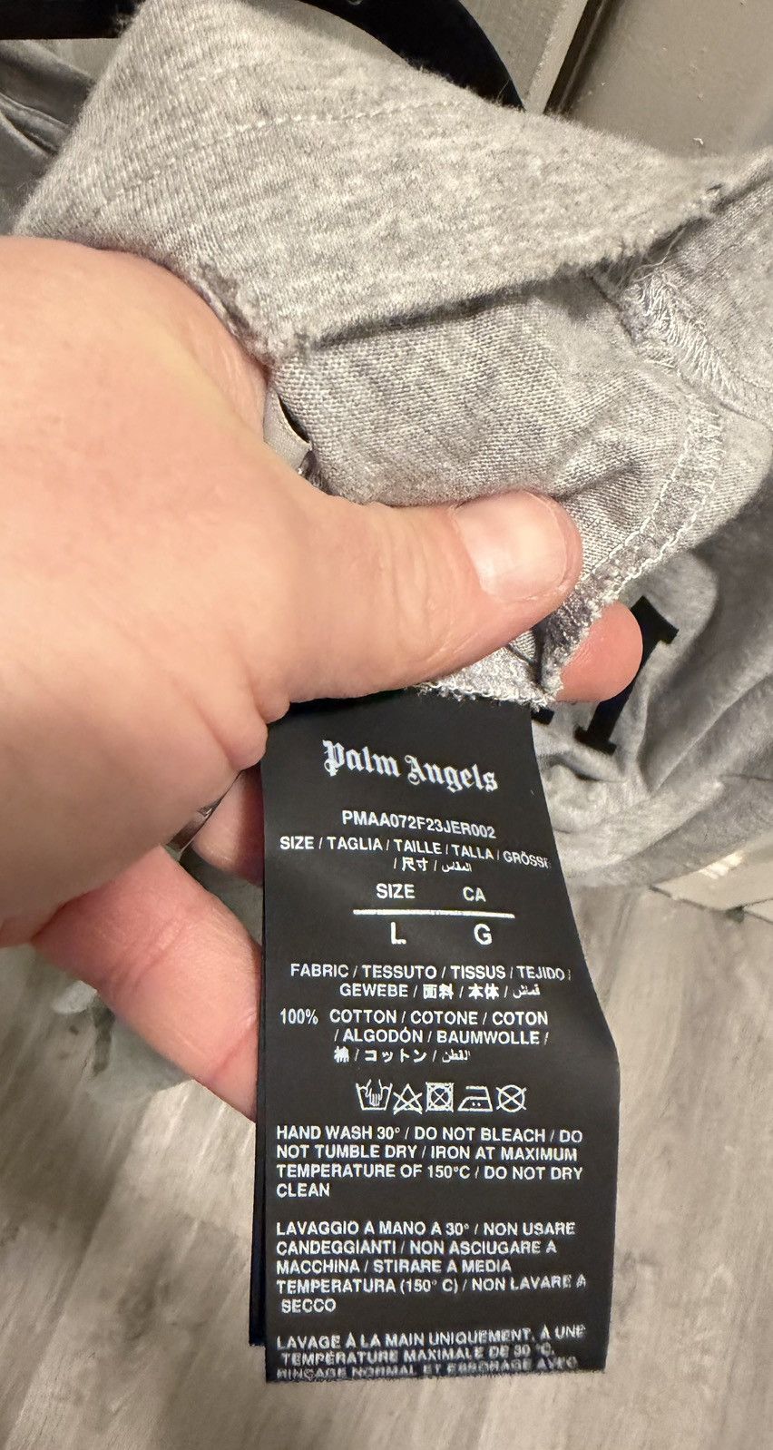 Palm Angels Palm Angels Grey tee size Large Size US L / EU 52-54 / 3 - 3 Thumbnail