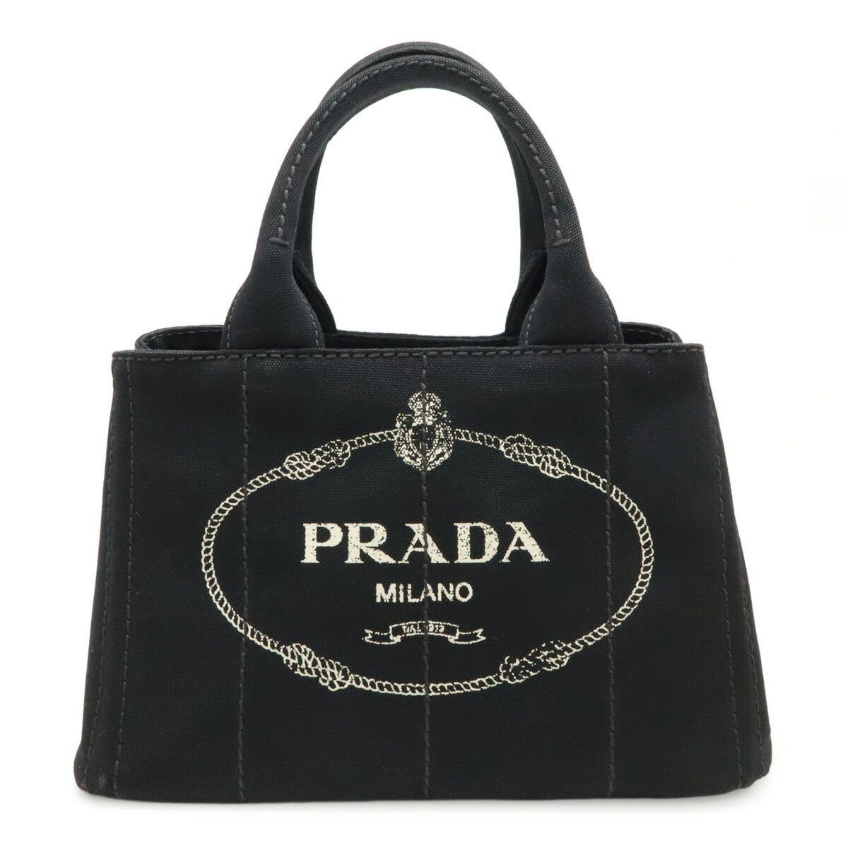 Prada Prada Prada Canapa Canvas Handbag Canvas Tote Bag 1BG439 Size ONE SIZE - 1 Thumbnail