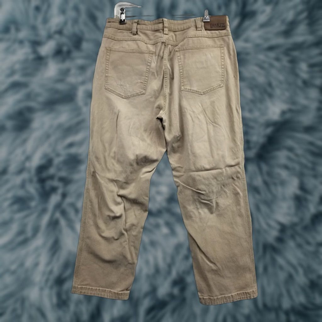 Vintage Duluth Trading Work Pants Men 36 x 30 Khaki Beige Canvas Distressed See Pics Pants Flex Fire Hose Straight Relaxed Carpent er Size US 36 / EU 52 - 1 Thumbnail