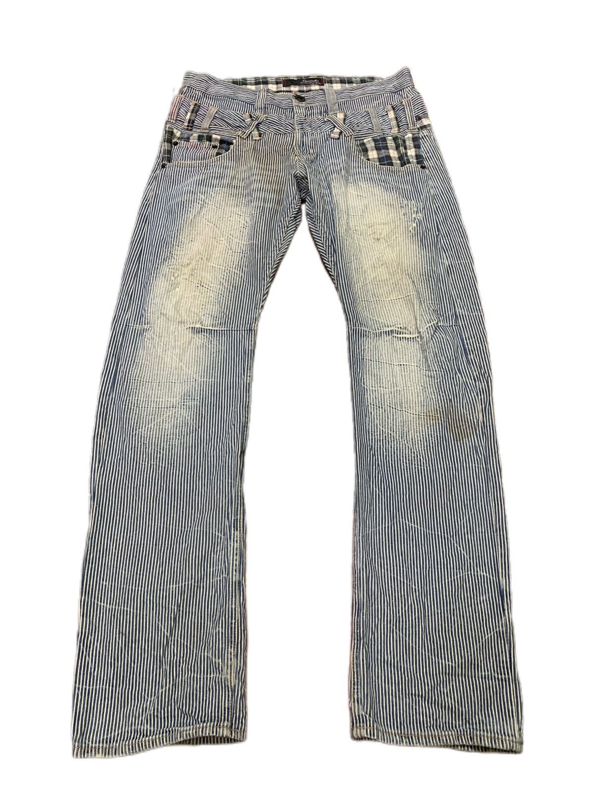 Hysteric Glamour DISTRESSED DOUBLE WAIST dominate hickory rusty mud japanese Size US 33 - 1 Thumbnail