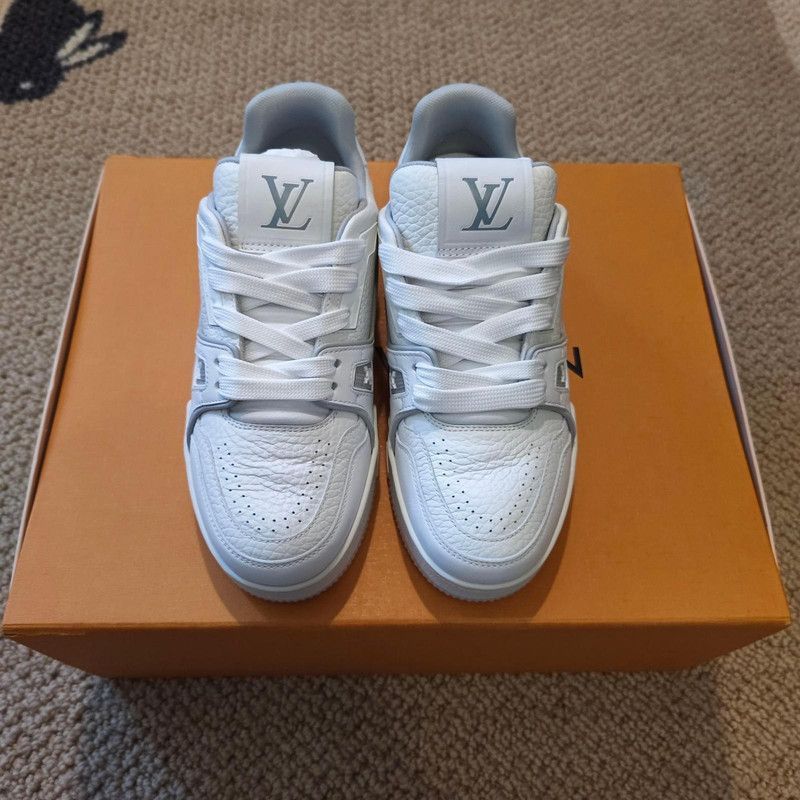Louis Vuitton Louis Vuitton Trainer White Leather Fashion Sneakers -2508 Size US 5.5 / EU 38 - 2 Thumbnail