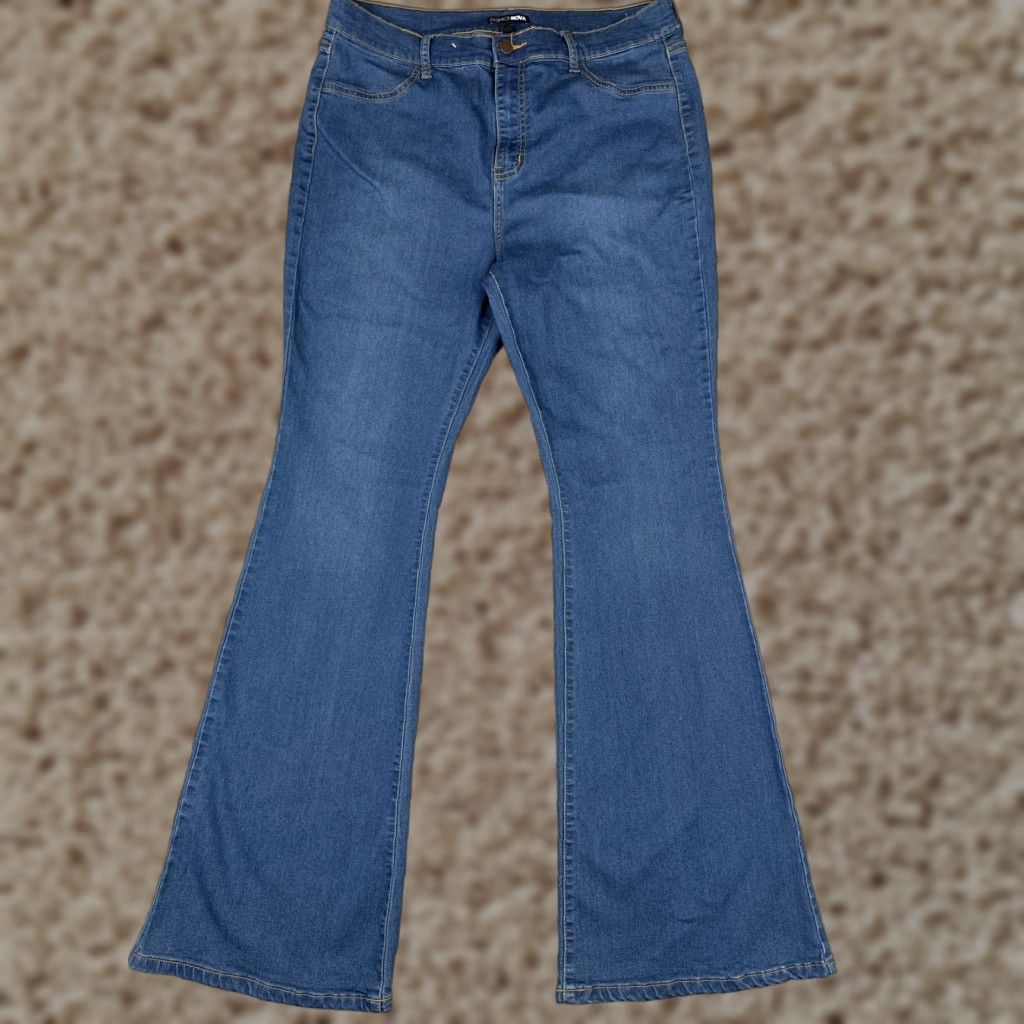 Fashion Nova Fashion Nova Jeans Womens 16 Blue Flare High Rise Bootcut Denim Pants Jeans Size 38" / US 16 / IT 52 - 1 Thumbnail