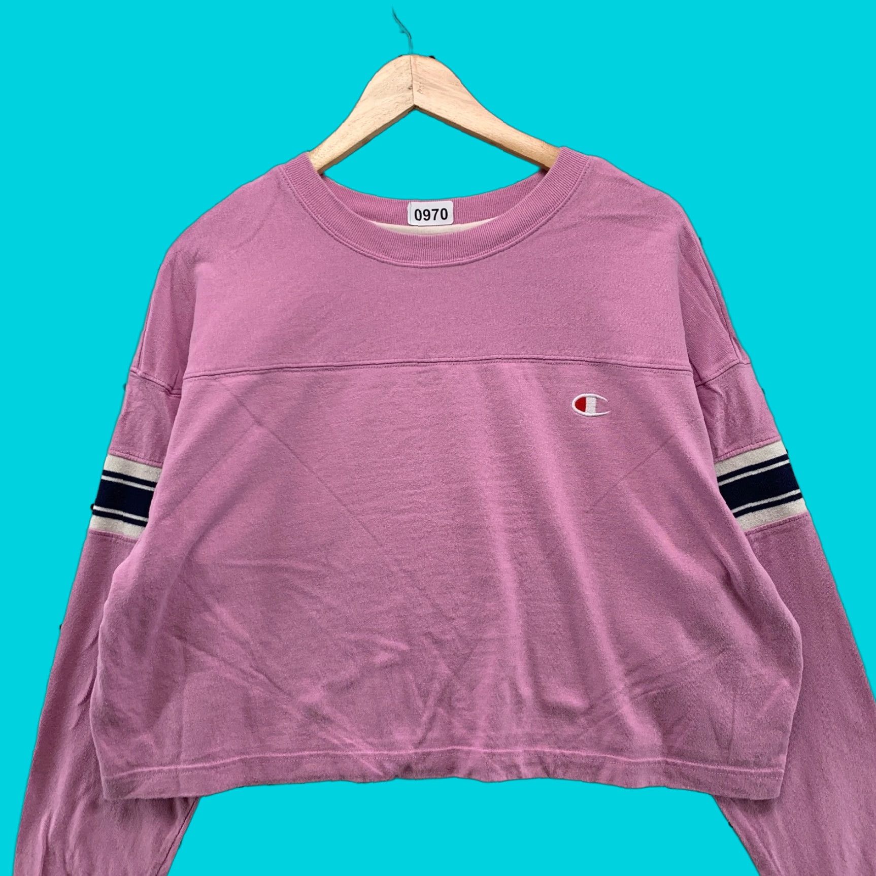 Champion CHAMPION Sweatshirt Womens Large Pink Embroidered Pullover Crew Neck Casual Activewear Size L Shirt Size L / US 10 / IT 46 - 1 Thumbnail