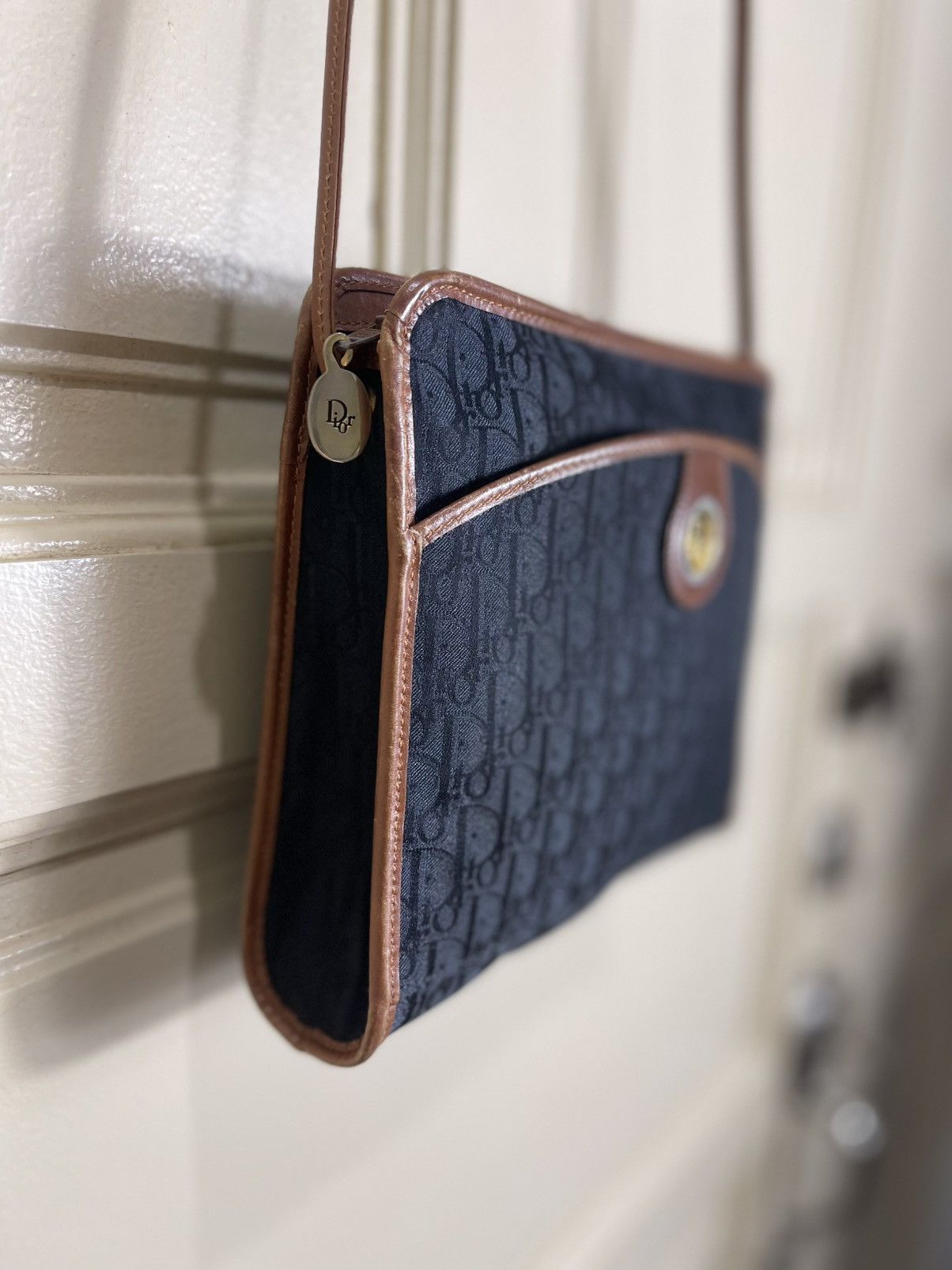 Dior Cristian Dior Vintage Trotter Monogram Shoulder Bag Size ONE SIZE - 3 Thumbnail