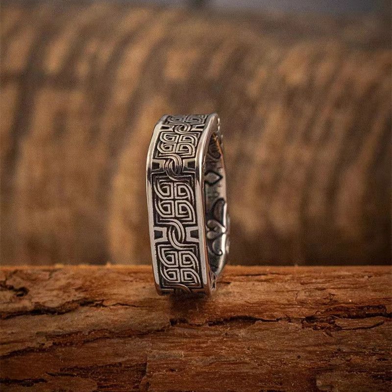 Jewelry × Vintage SIZE 10 Irish Crazy Celtic Knot Square Vintage Ring Size ONE SIZE - 5 Thumbnail