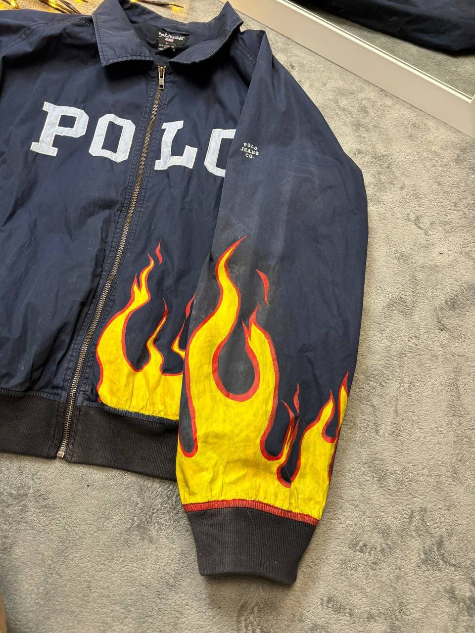 Polo Ralph Lauren × Ralph Lauren × Vintage Vintage Polo Ralph Lauren sport custom faded flame jacket Size US L / EU 52-54 / 3 - 7 Thumbnail