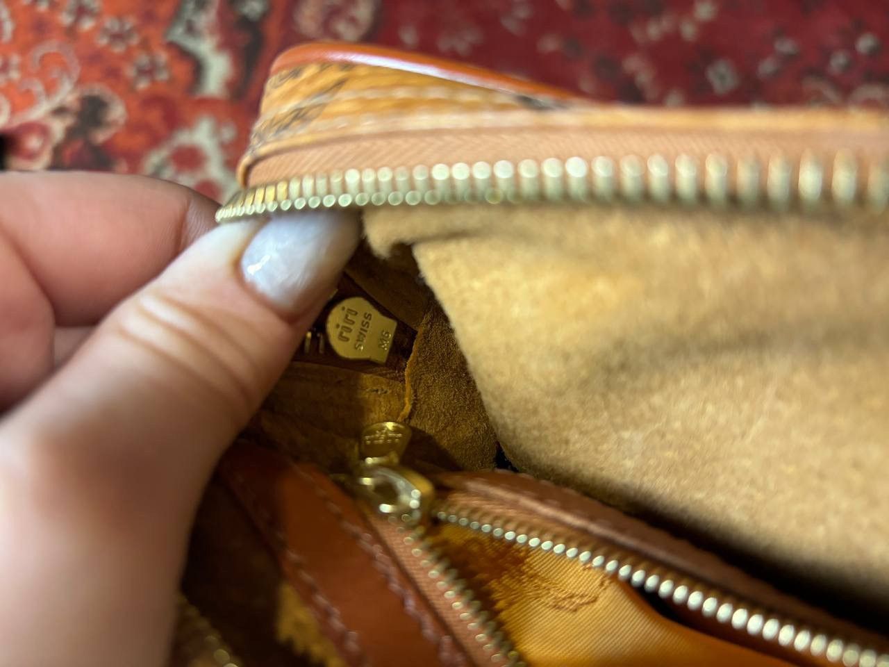 MCM × Vintage Vintage MCM Visetos Leather Boston Bag Cognac Size ONE SIZE - 9 Thumbnail