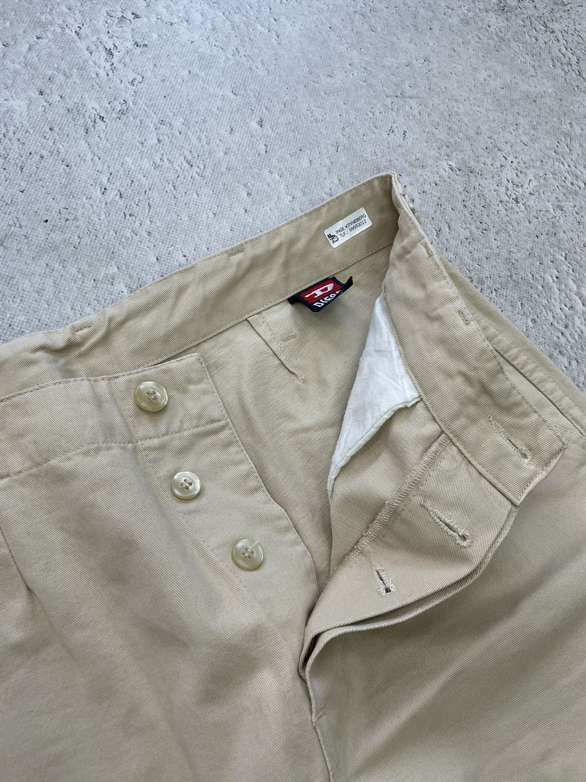 Diesel Rare baggy beige cargo pants y2k fashion Diesel Size US 31 - 6 Thumbnail