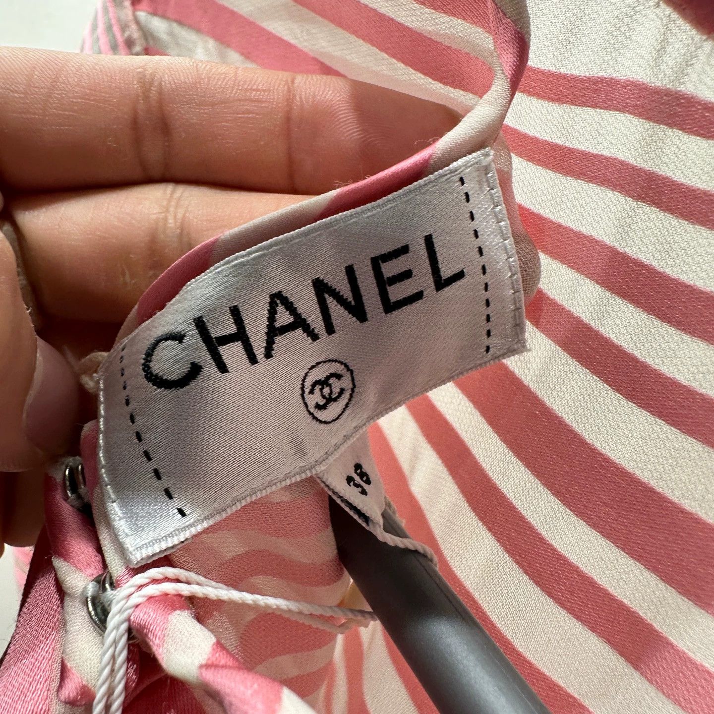 Chanel Chanel feb419 striped cutout long sleeve 38 viscose Size S / US 4 / IT 40 - 3 Thumbnail