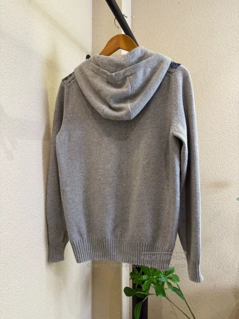 Loro Piana Loro Piana Fair Isle Hooded Cardigan, 60% Cashmere + 30% M Size US M / EU 48-50 / 2 - 2 Thumbnail