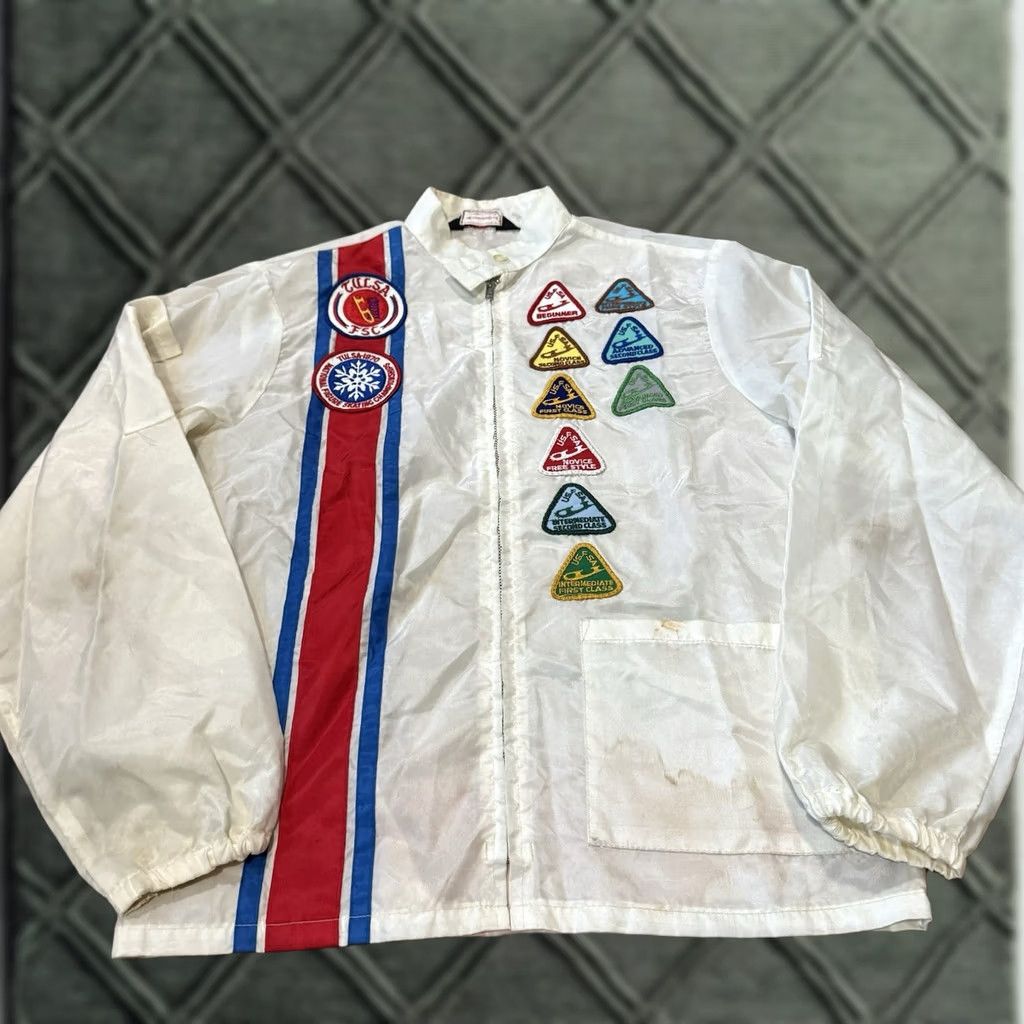 Greats VINTAGE Great Lakes Racing Windbreaker Jacket striped 70s USA Flag Blue S Small Womens Mens Size US S / EU 44-46 / 1 - 1 Thumbnail